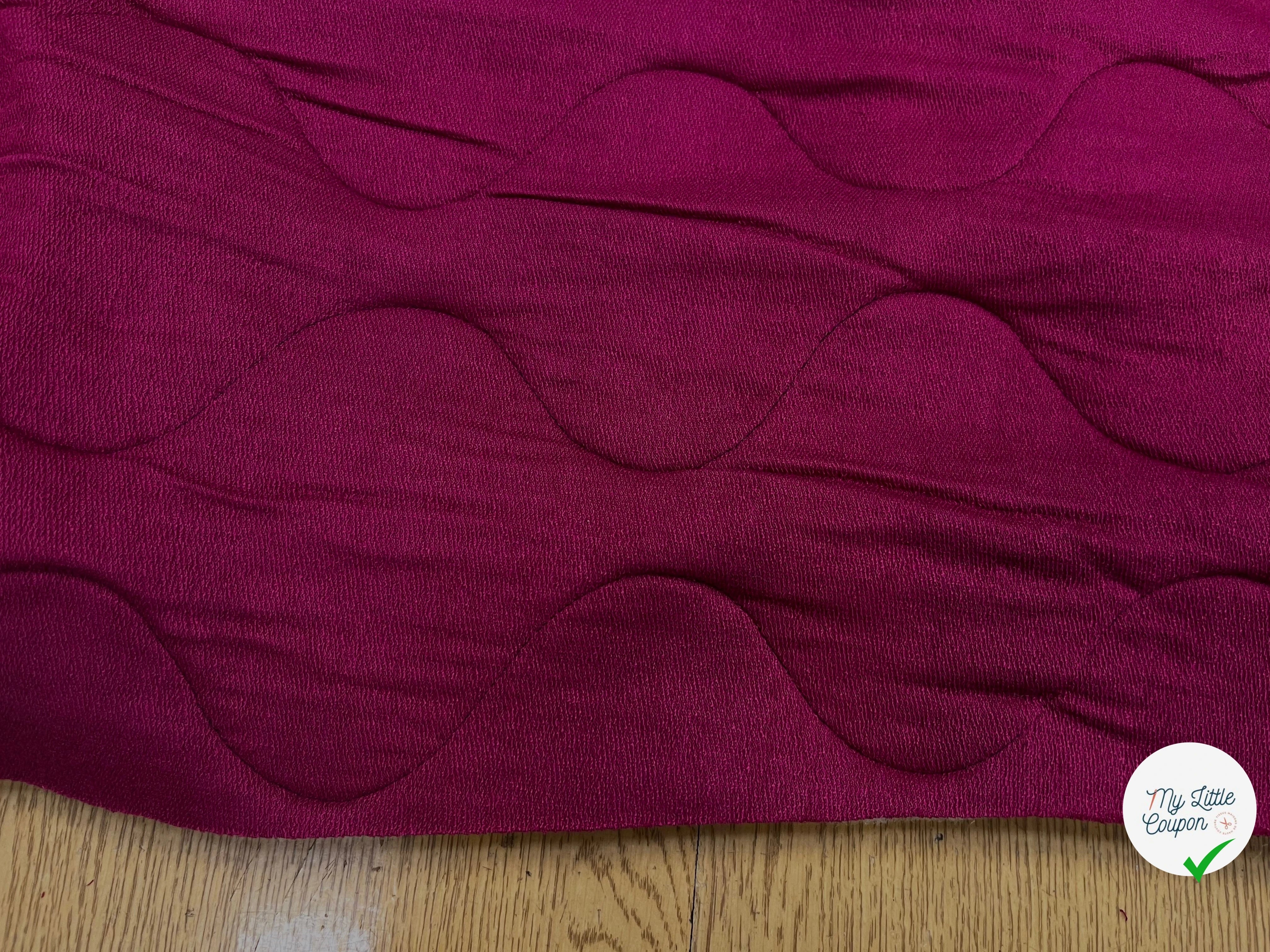 SWEAT MATELASSÉ FUSCHIA VISCOSE SIMPLE FACE - My Little Coupon