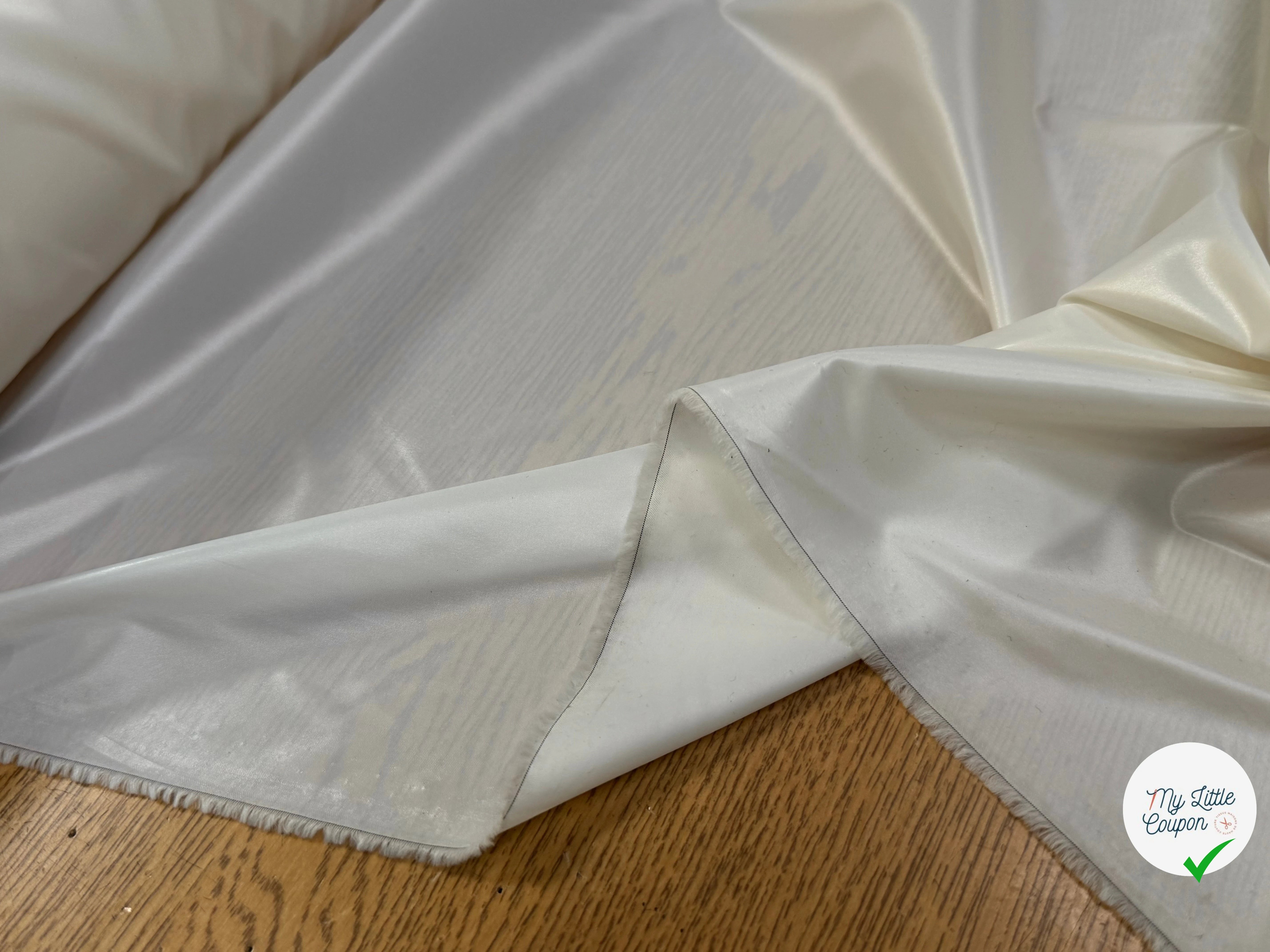 TAFFETAS BLANC CASSÉ POLYAMIDE - My Little Coupon