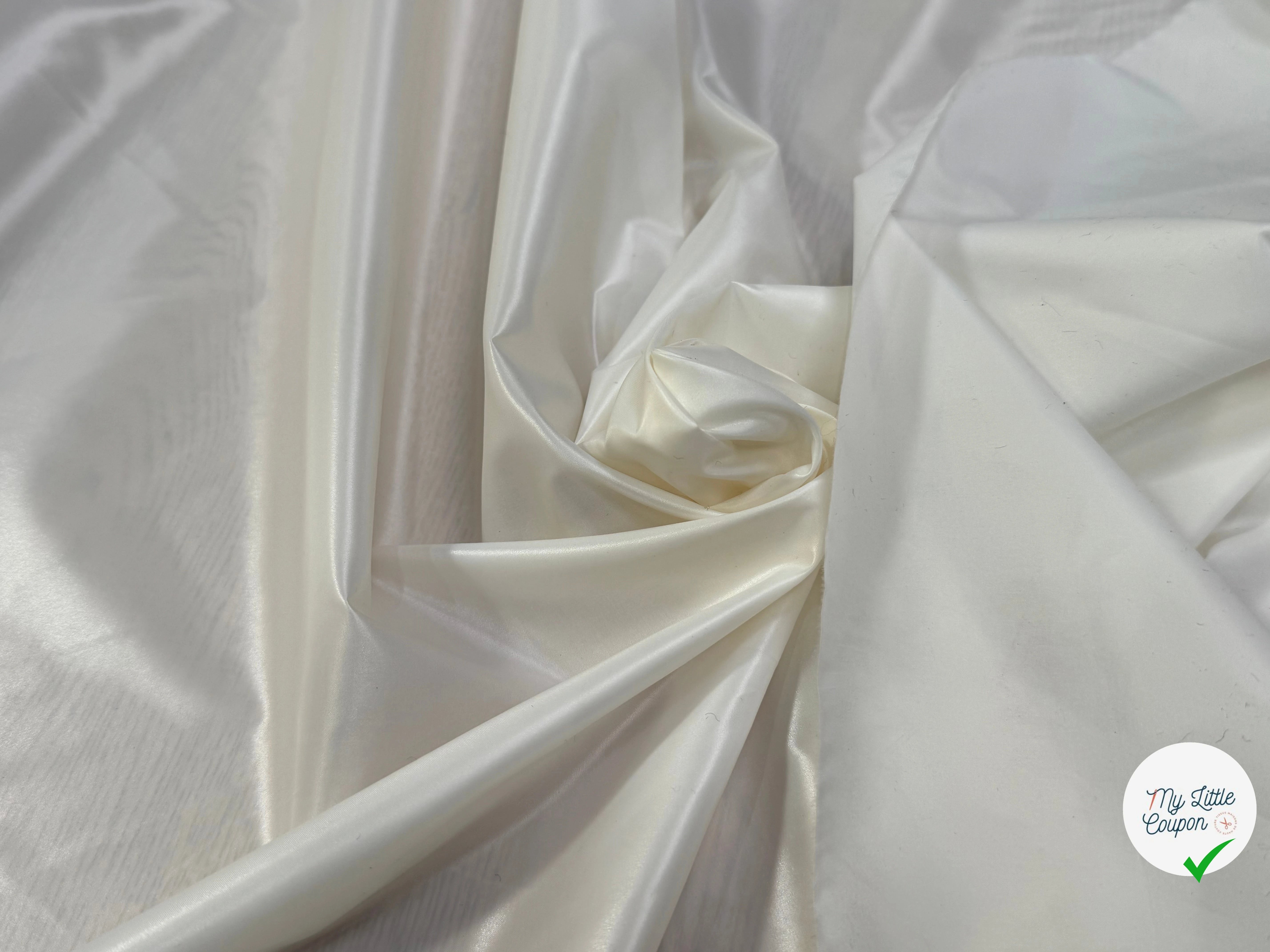 TAFFETAS BLANC CASSÉ POLYAMIDE - My Little Coupon