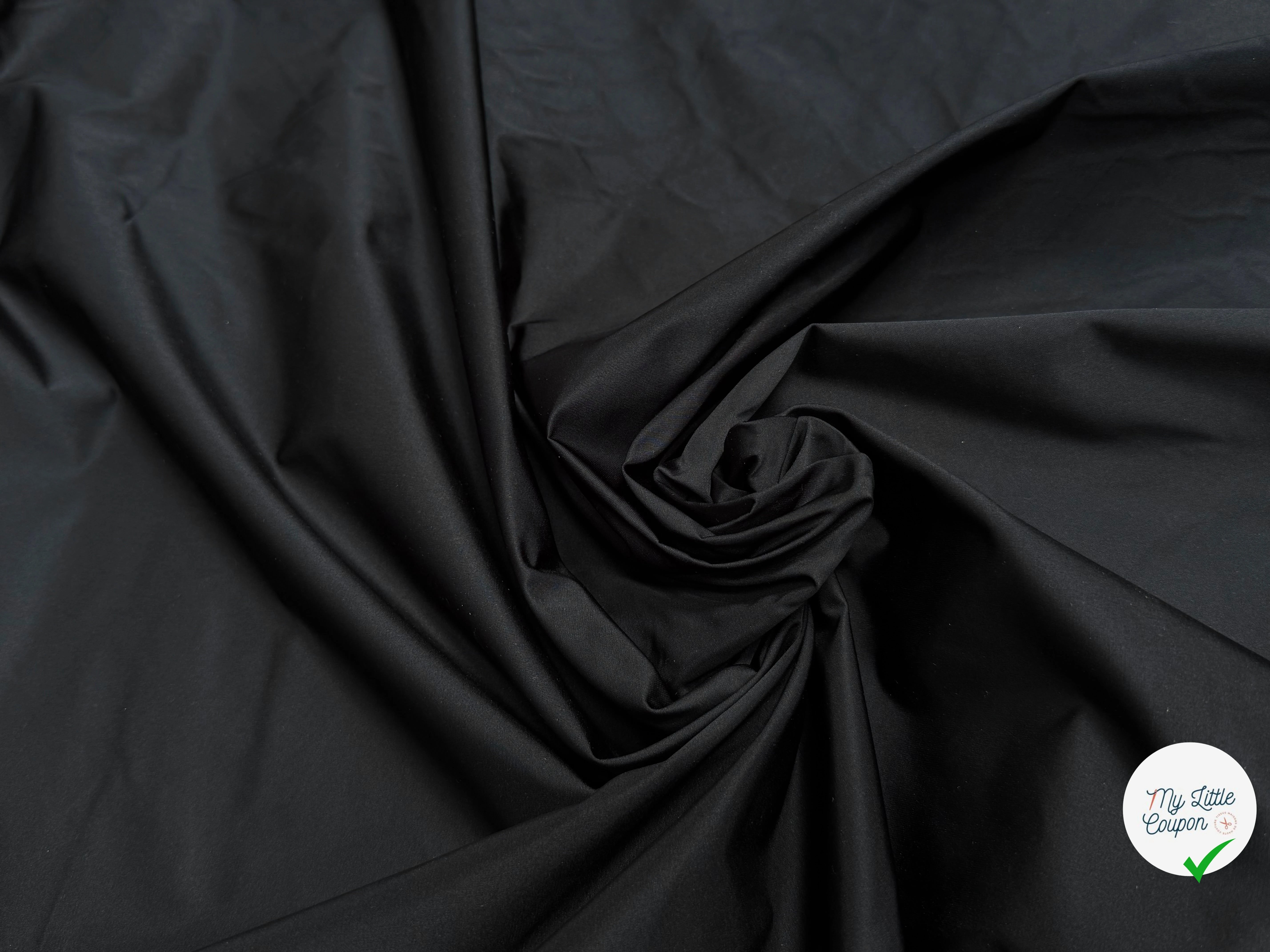 TAFFETAS LOURD CRAQUANT BEAU TOUCHER NOIR - My Little Coupon