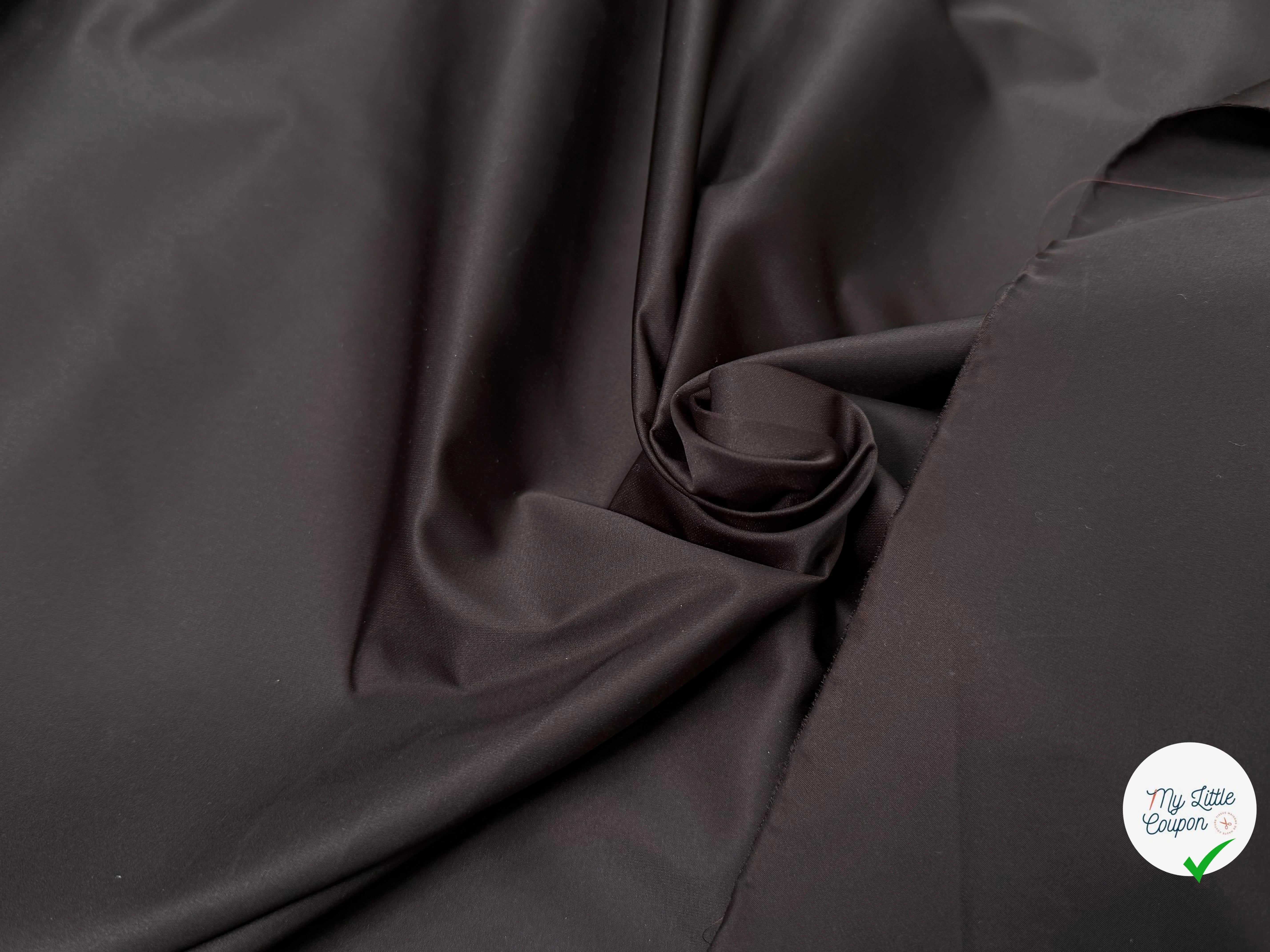 TAFFETAS LOURD SUPERBE TOUCHER MARRON FONCÉ - My Little Coupon