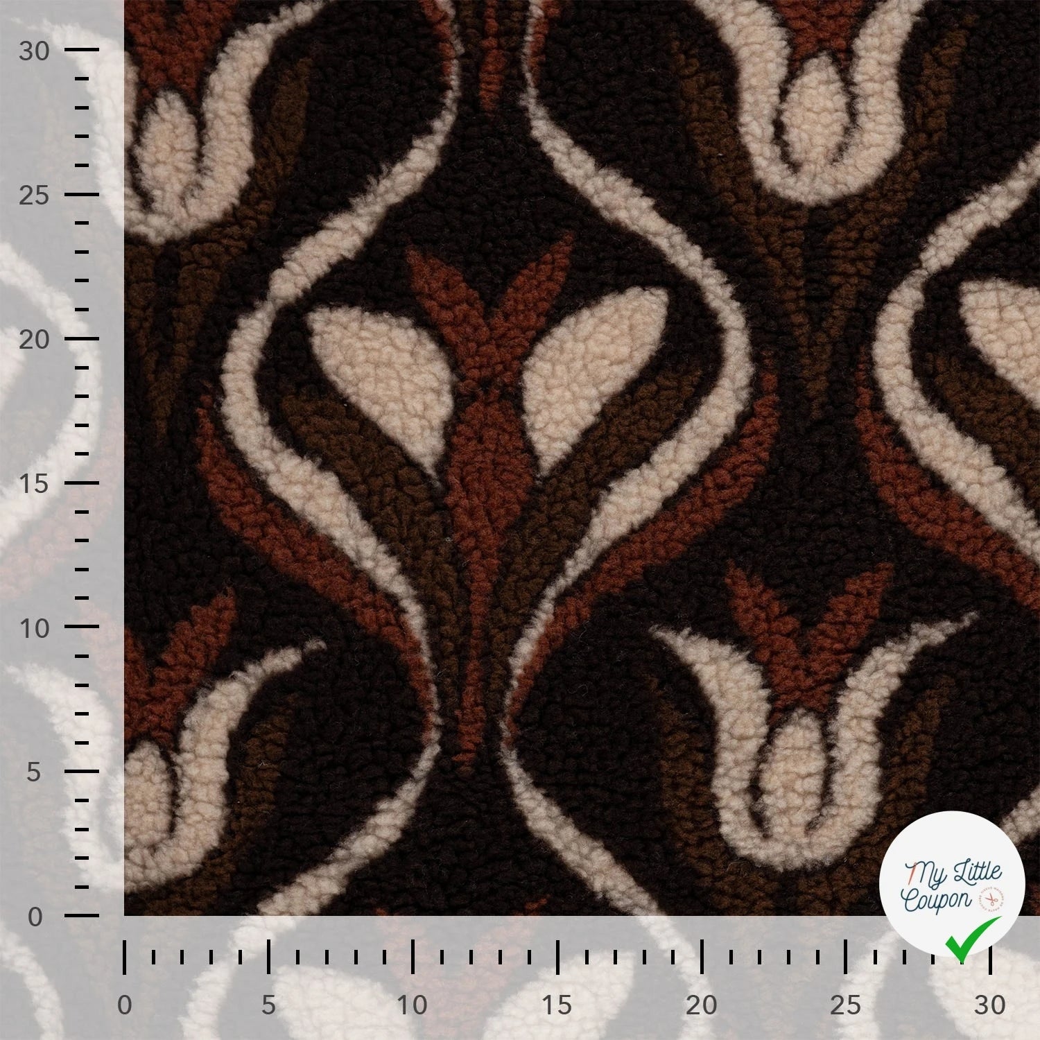 Teddy jacquard brun foncé - mise en situation