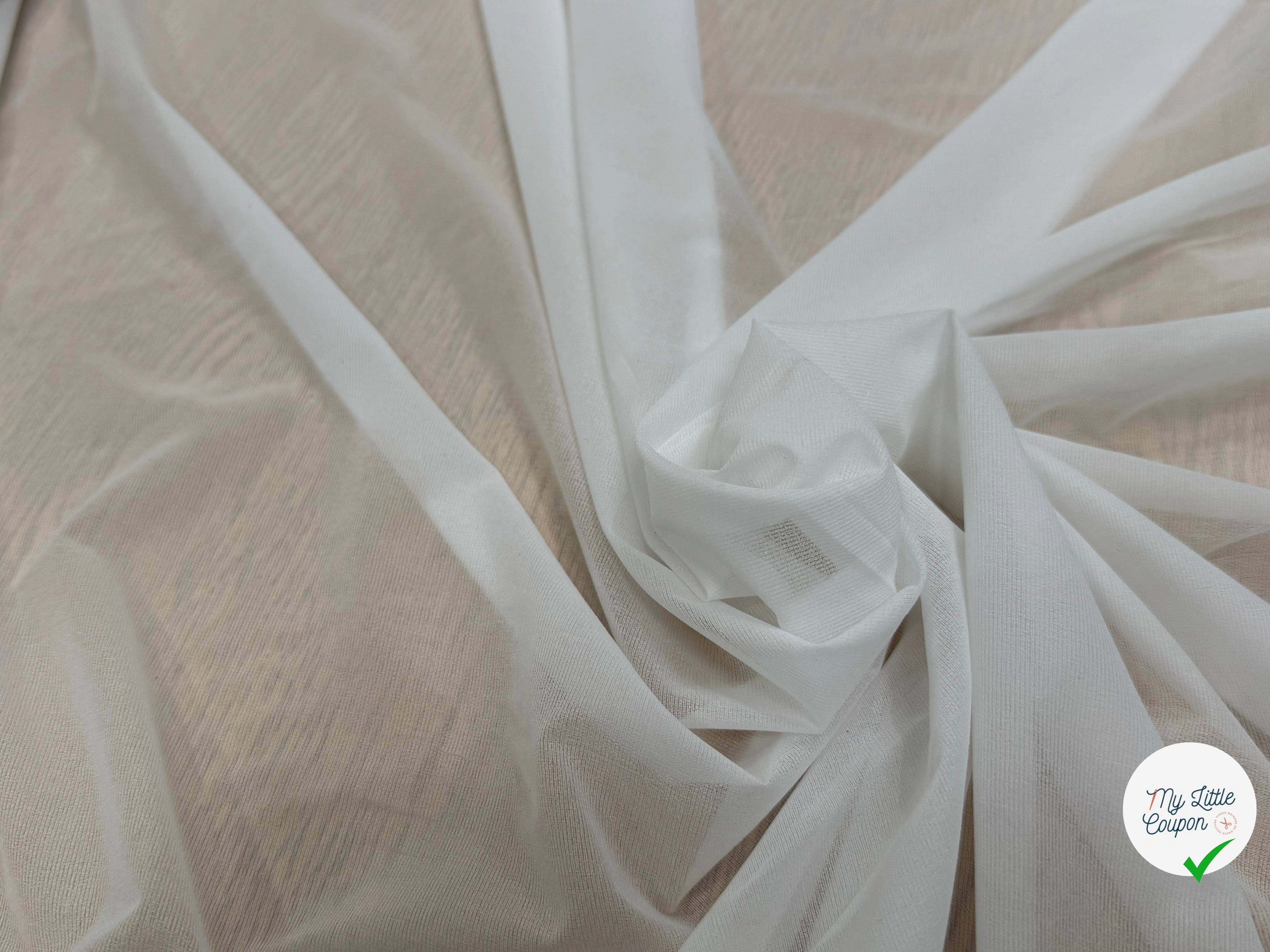 THERMOCOLLANT FIN BLANC LÉGÈREMENT CASSÉ DOUX AU TOUCHÉ - My Little Coupon
