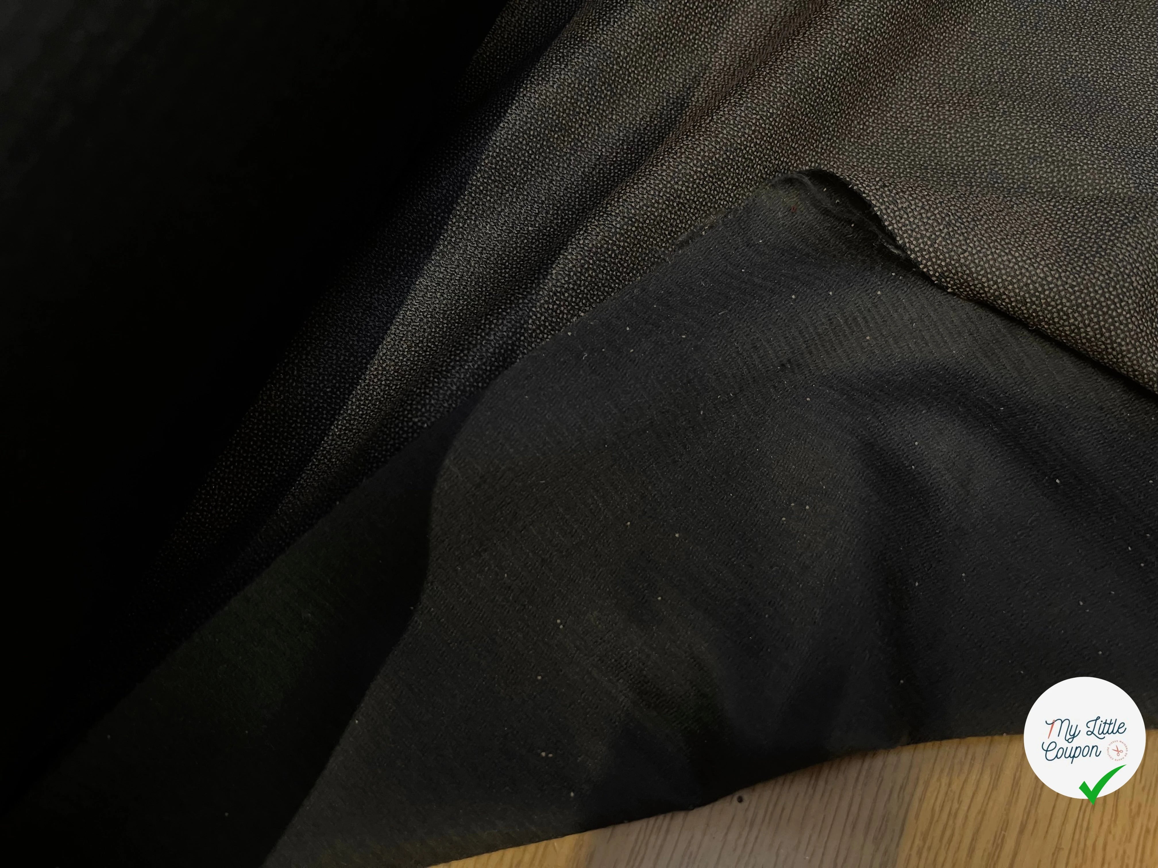 THERMOCOLLANT NOIR À GRAINS BRONZE ENVERS MOLLETONNÉ - My Little Coupon