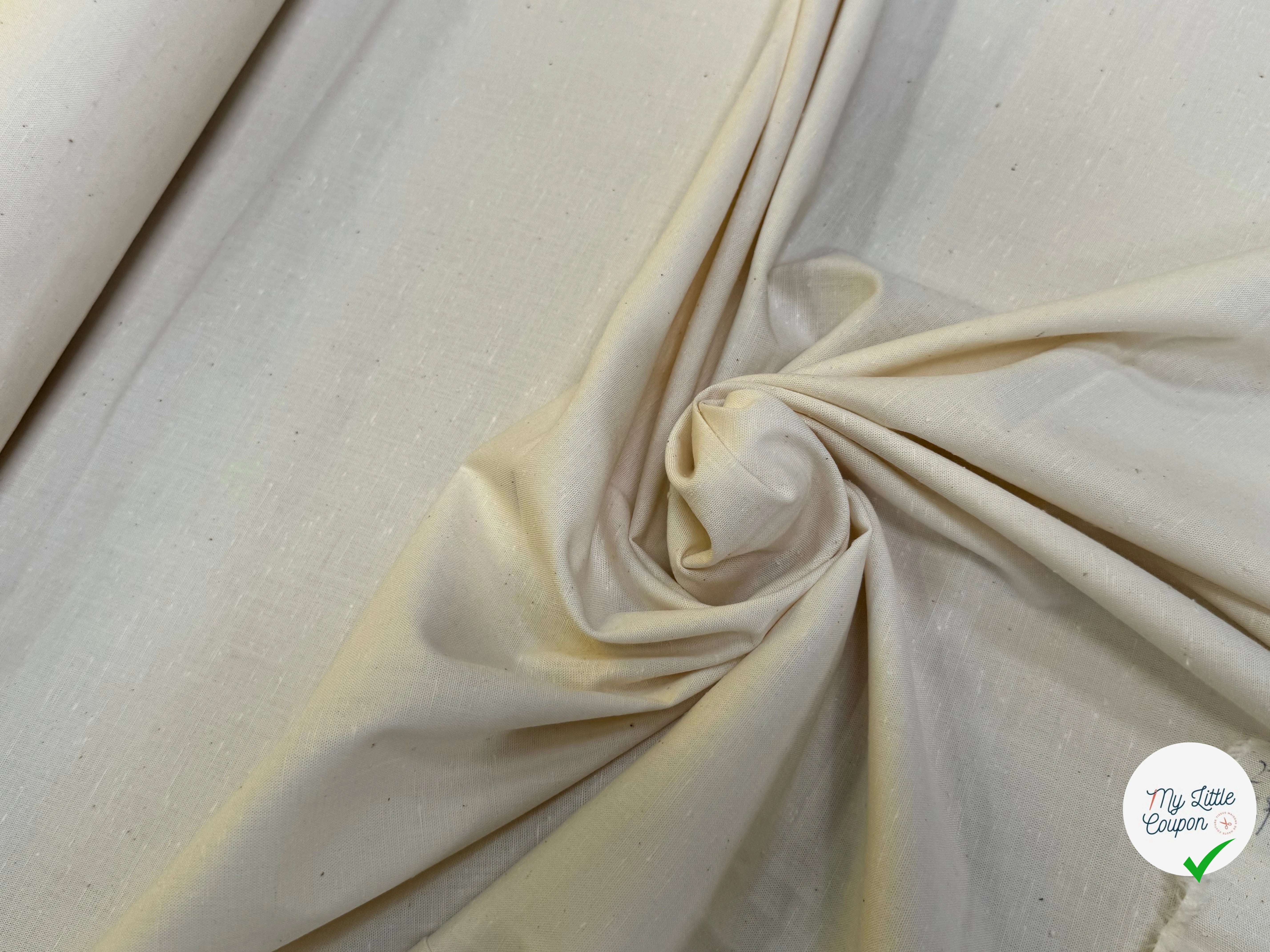 TISSU 100% COTON ORGANIC ÉCRU - My Little Coupon