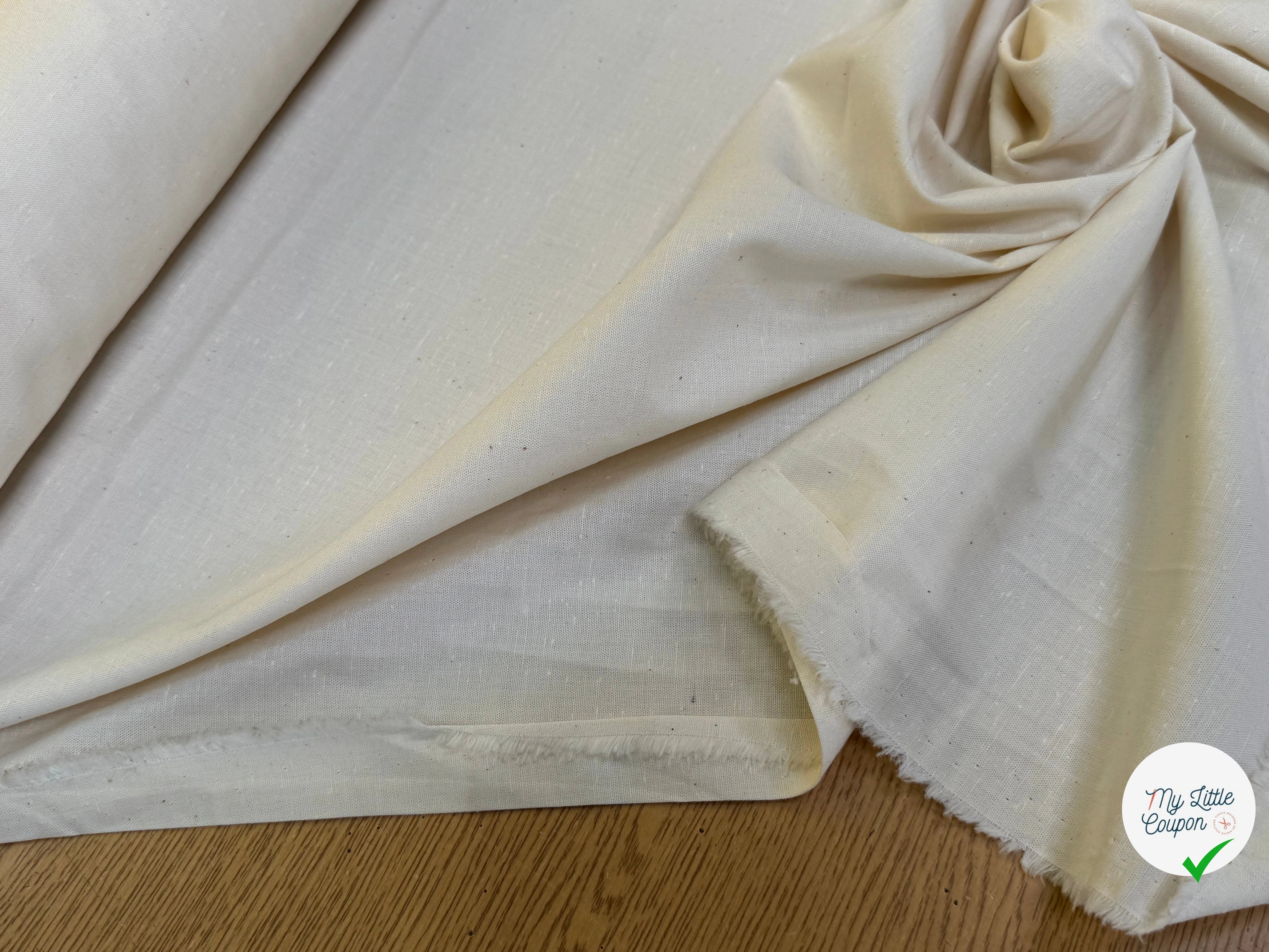 TISSU 100% COTON ORGANIC ÉCRU - My Little Coupon