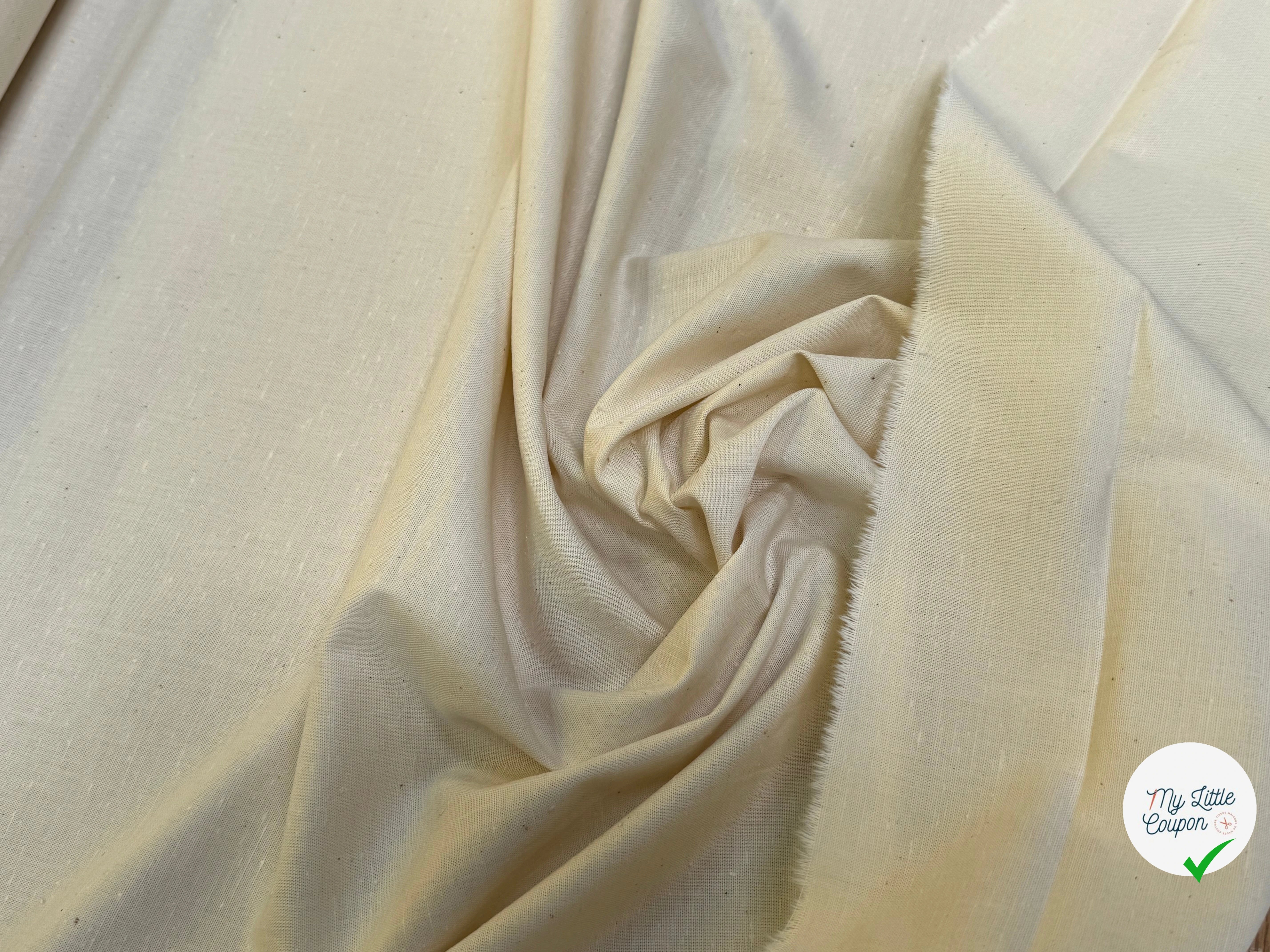 TISSU 100% COTON ORGANIC ÉCRU - My Little Coupon