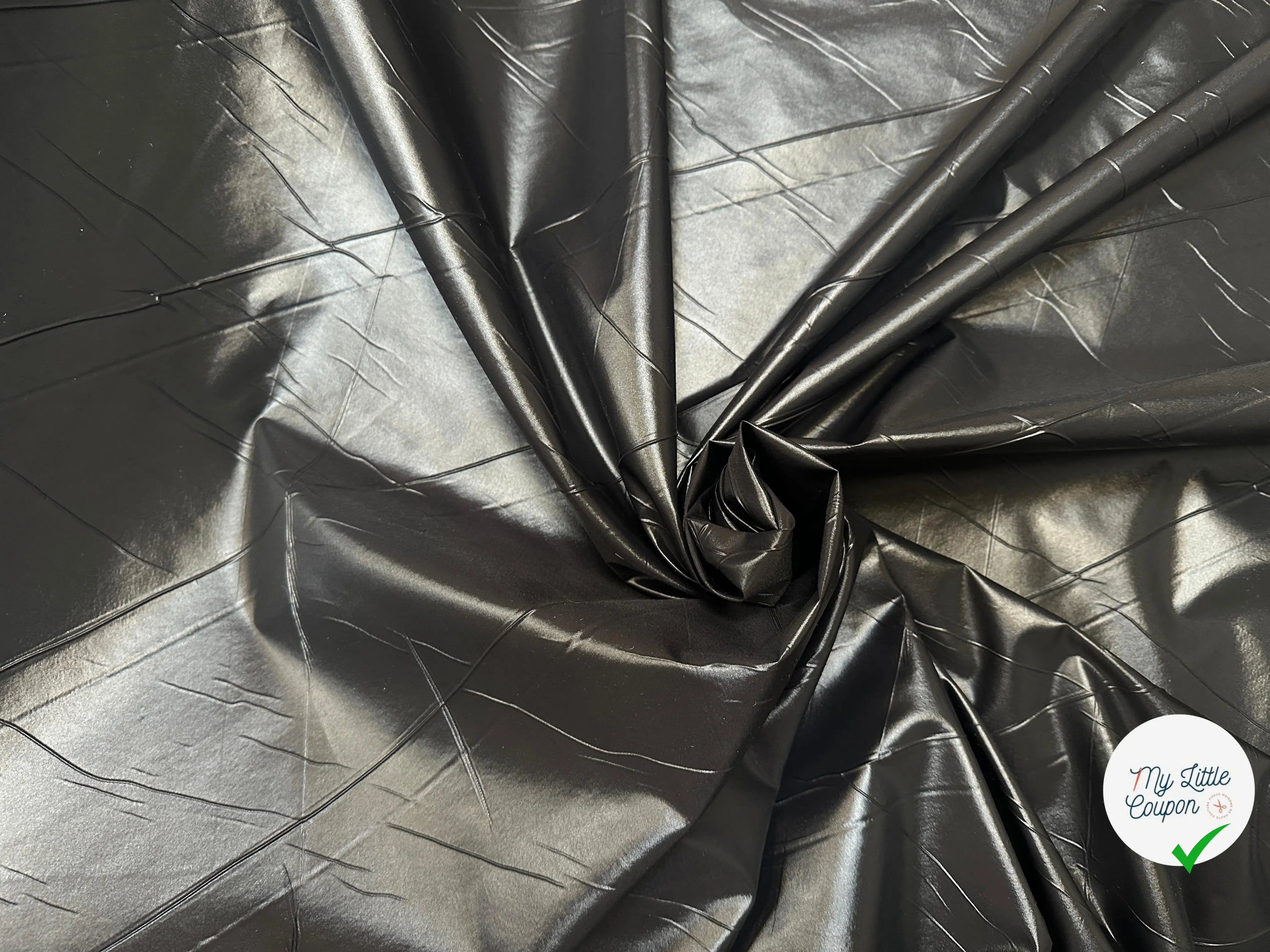 TISSU ANORAK NOIR IMPERMEABLE - My Little Coupon