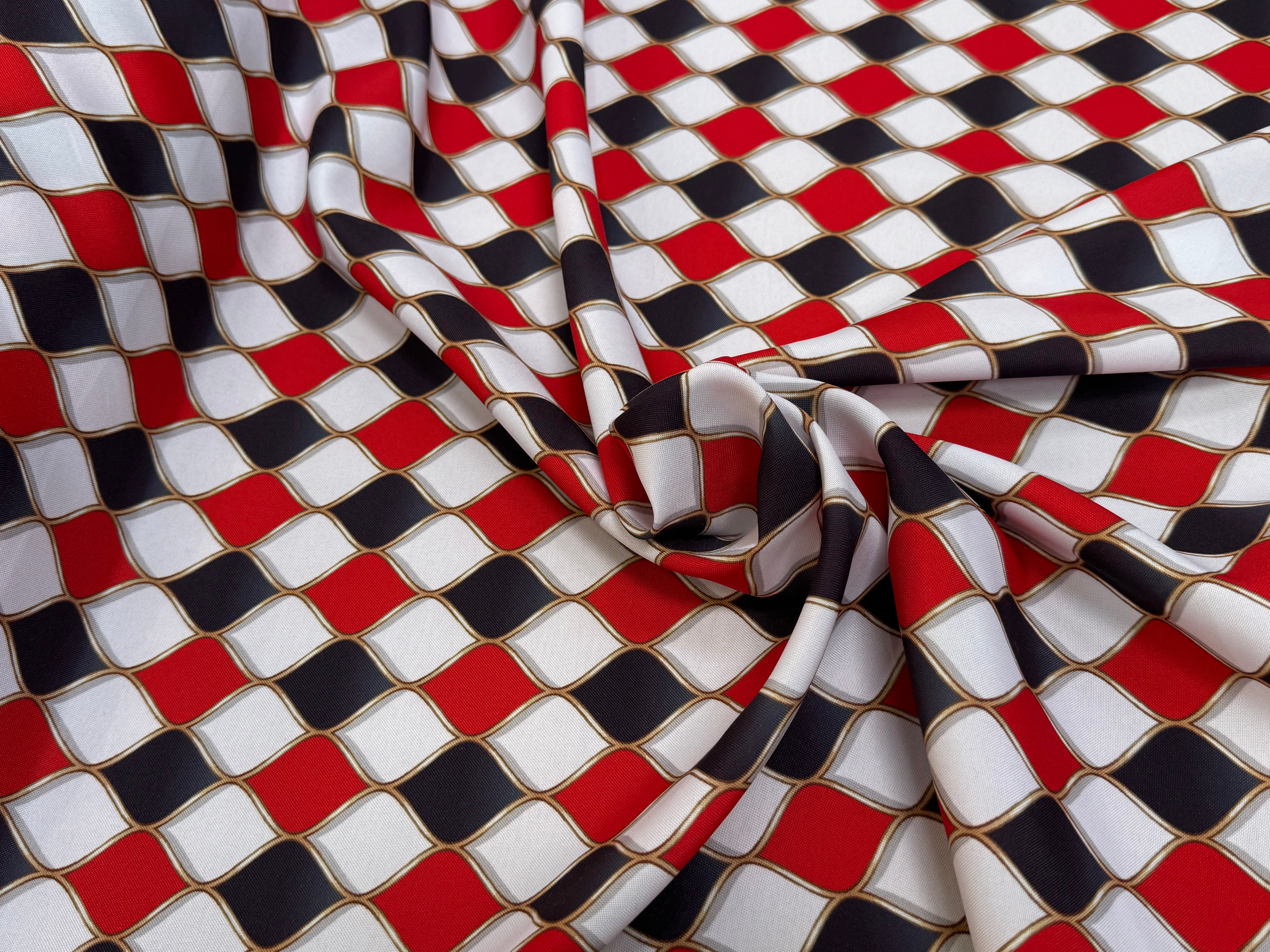 TISSU BURLINGTON ROUGE NOIR - My Little Coupon