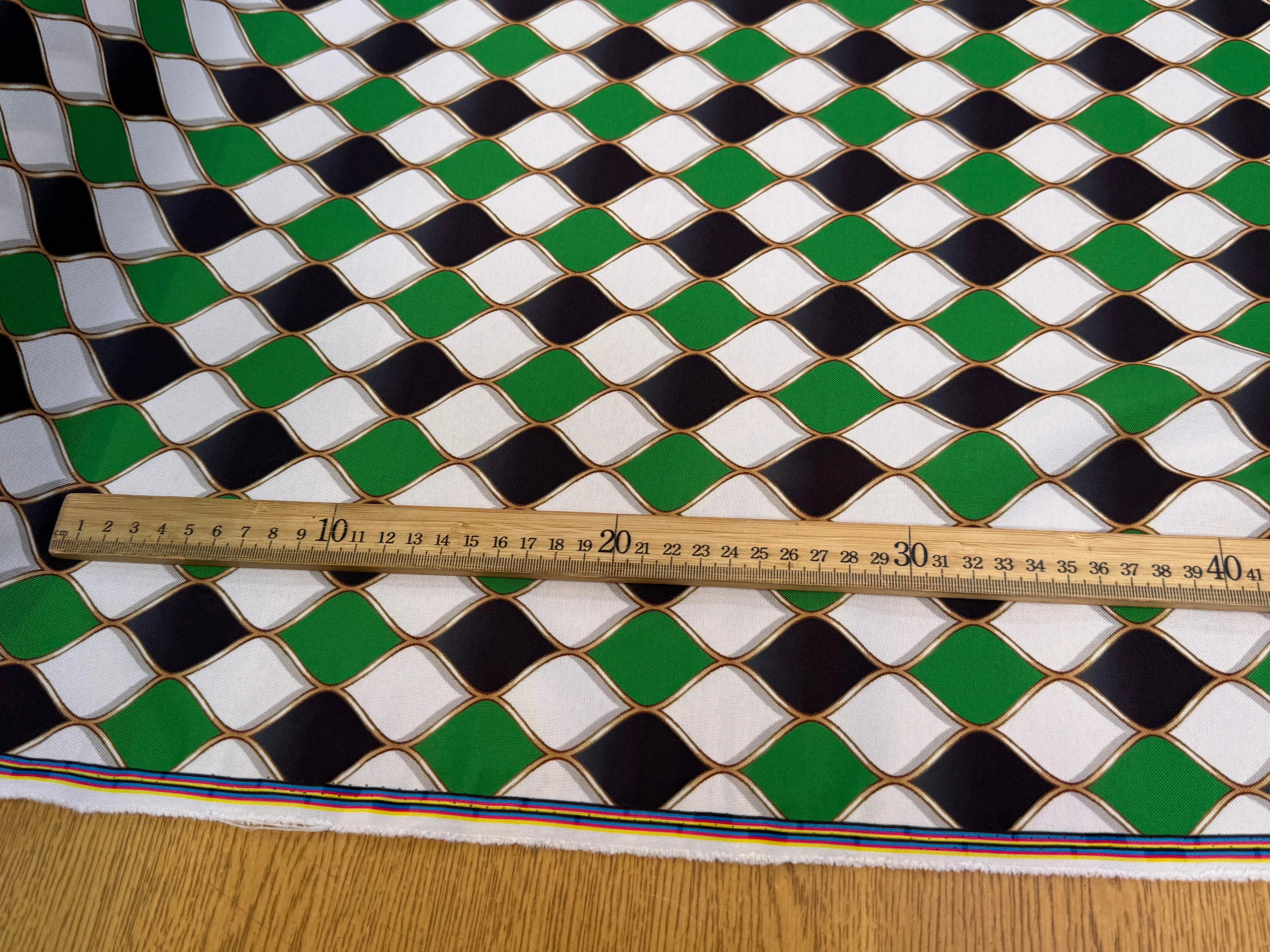 TISSU BURLINGTON VERT ET NOIR - My Little Coupon