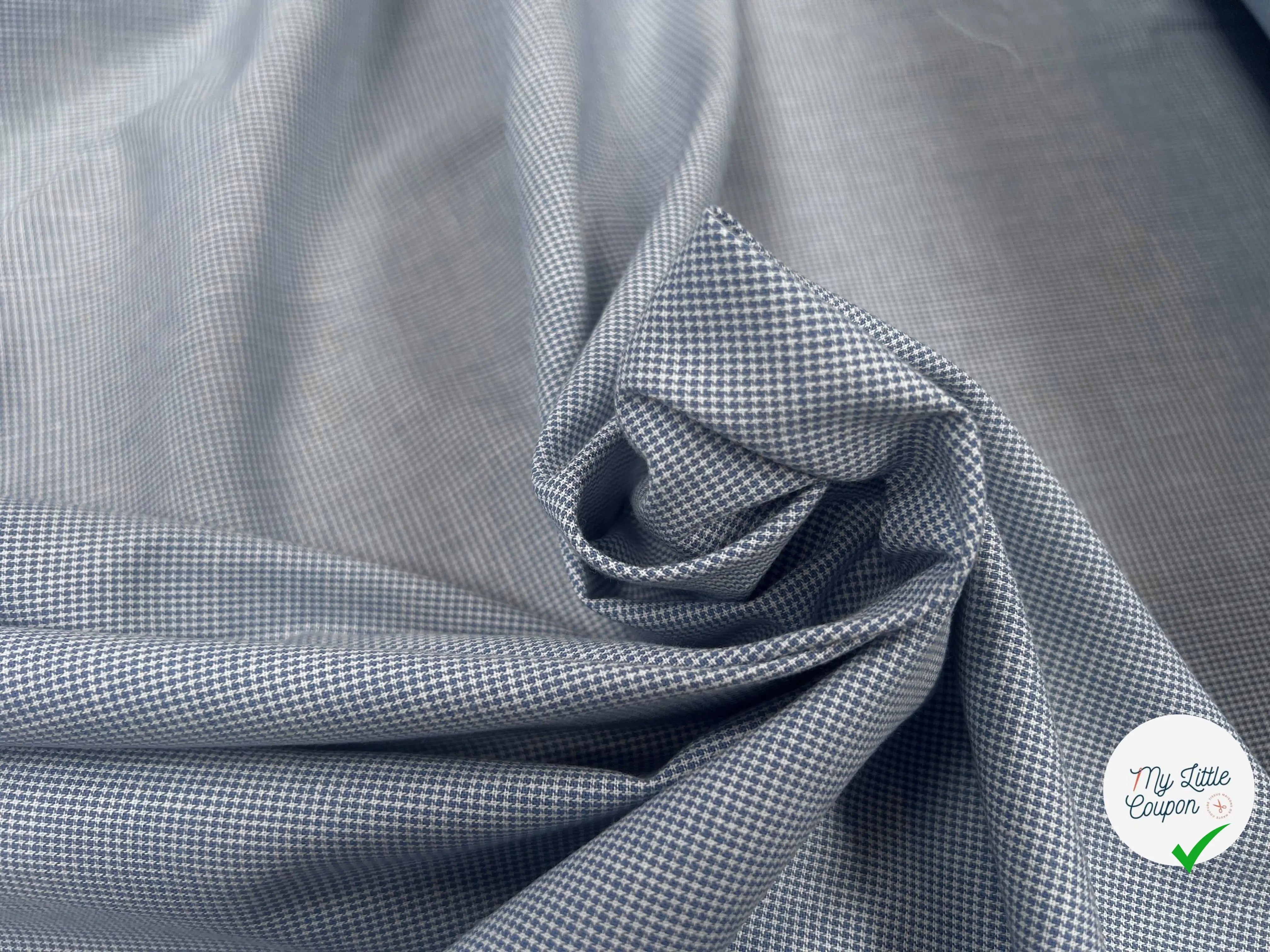 TISSU CHEMISE COTON PIED DE POULE ULTRA CHIC - My Little Coupon