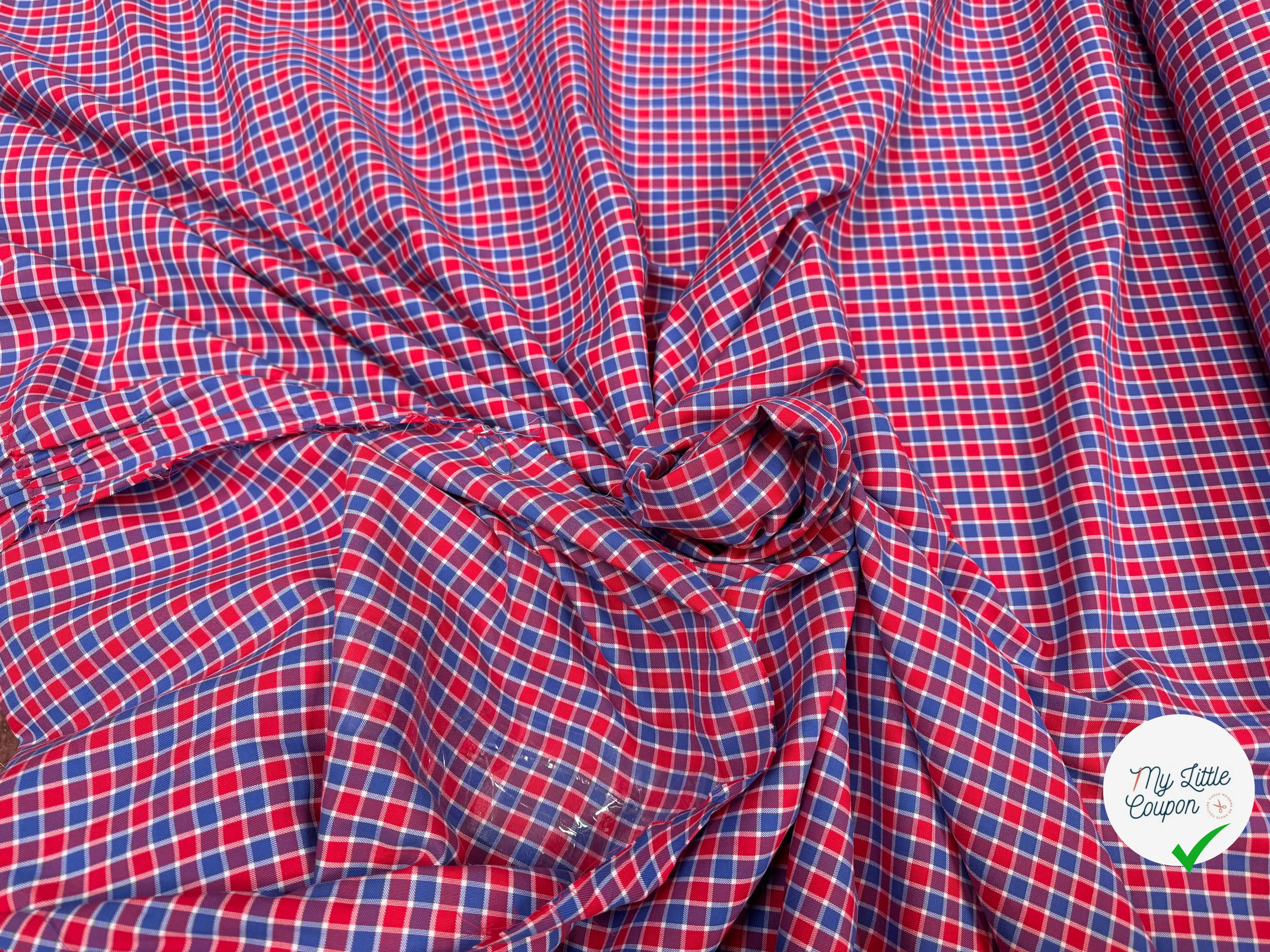 TISSU CHEMISE OXFORD CARREAUX 4 - My Little Coupon