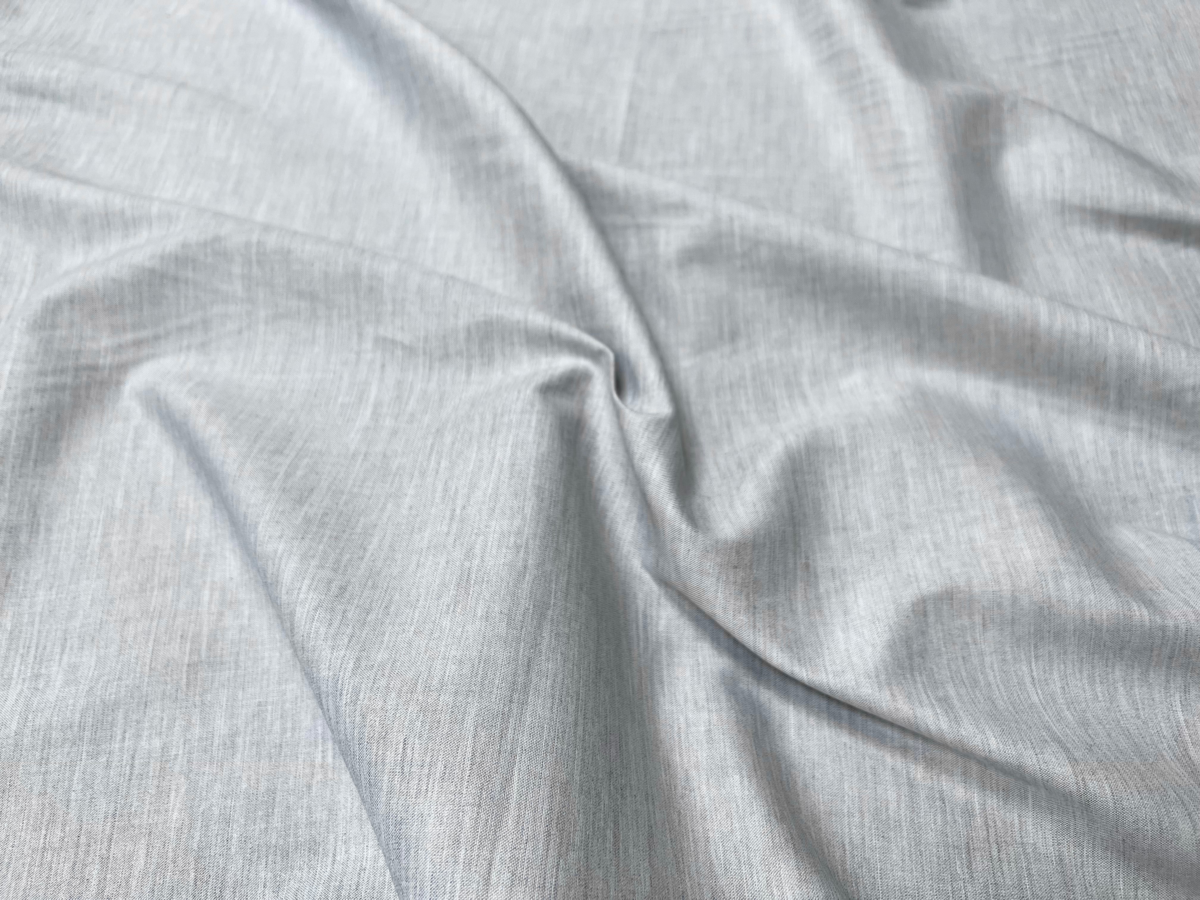 TISSU CHEMISE OXFORD GRIS TRÈS LÉGÈREMENT BLEUTÉ - My Little Coupon