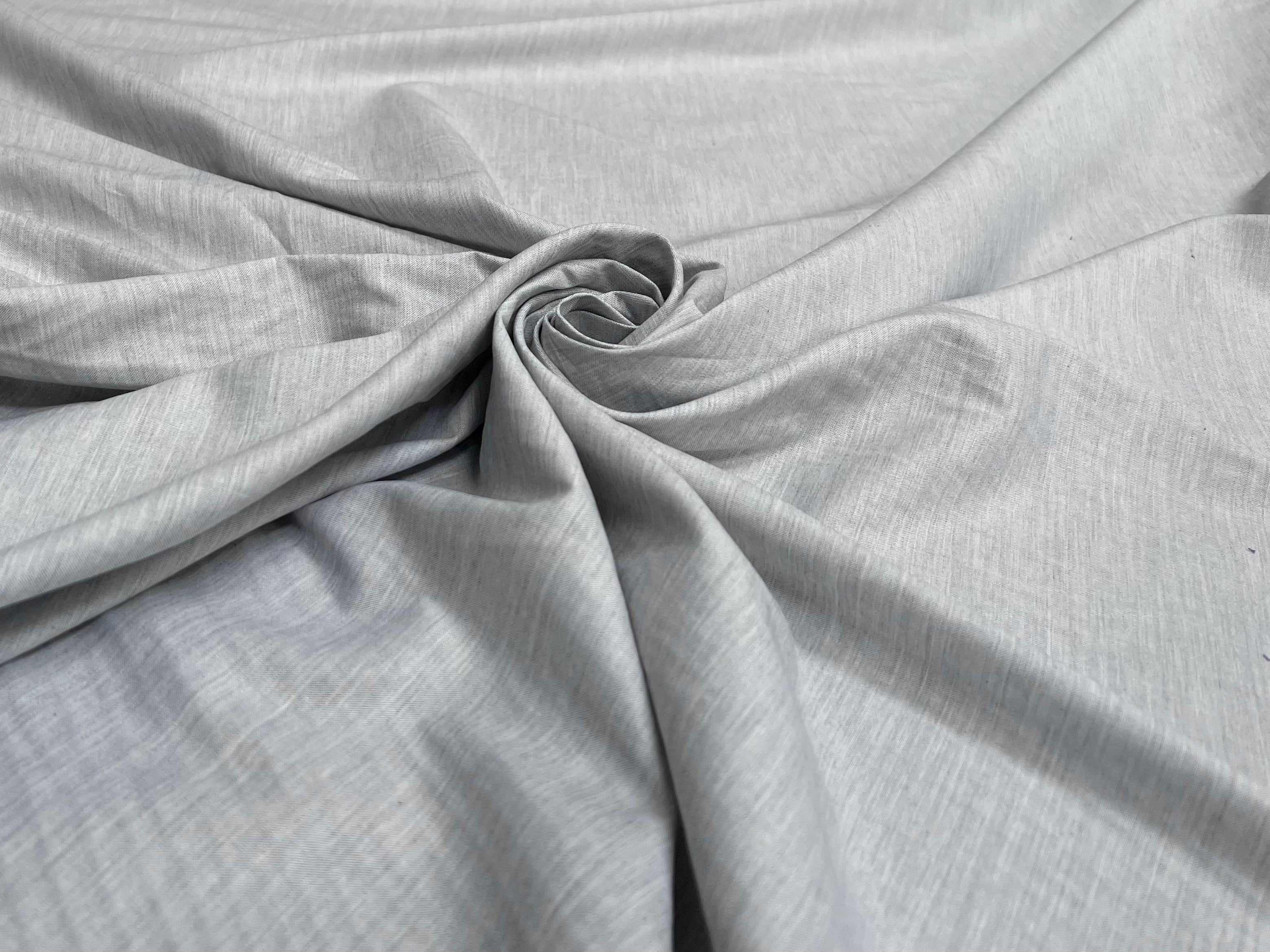 TISSU CHEMISE OXFORD GRIS TRÈS LÉGÈREMENT BLEUTÉ - My Little Coupon