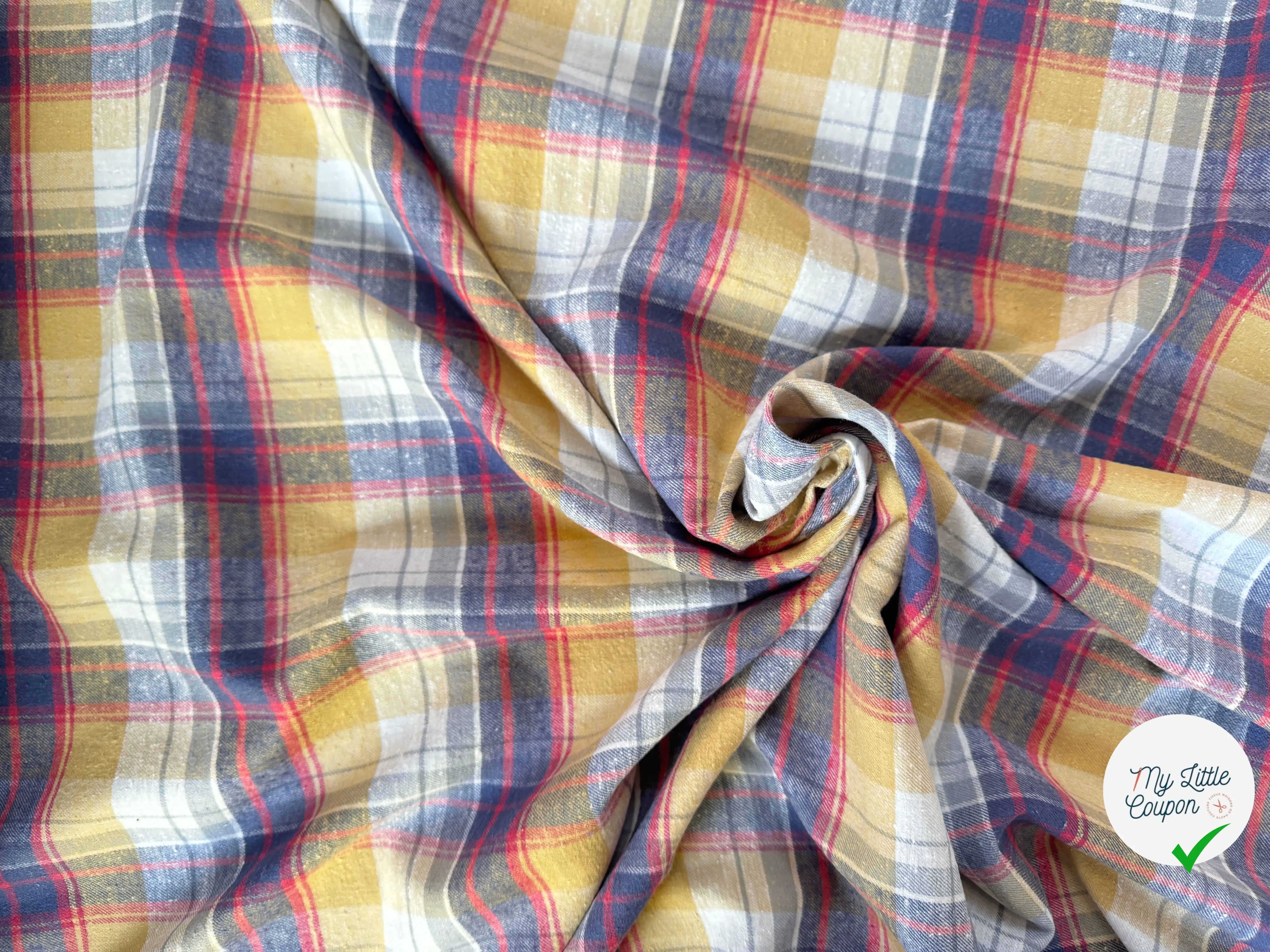 TISSU CHEMISE TRAPPEUR (FLANELETTE) SERGÉE - My Little Coupon