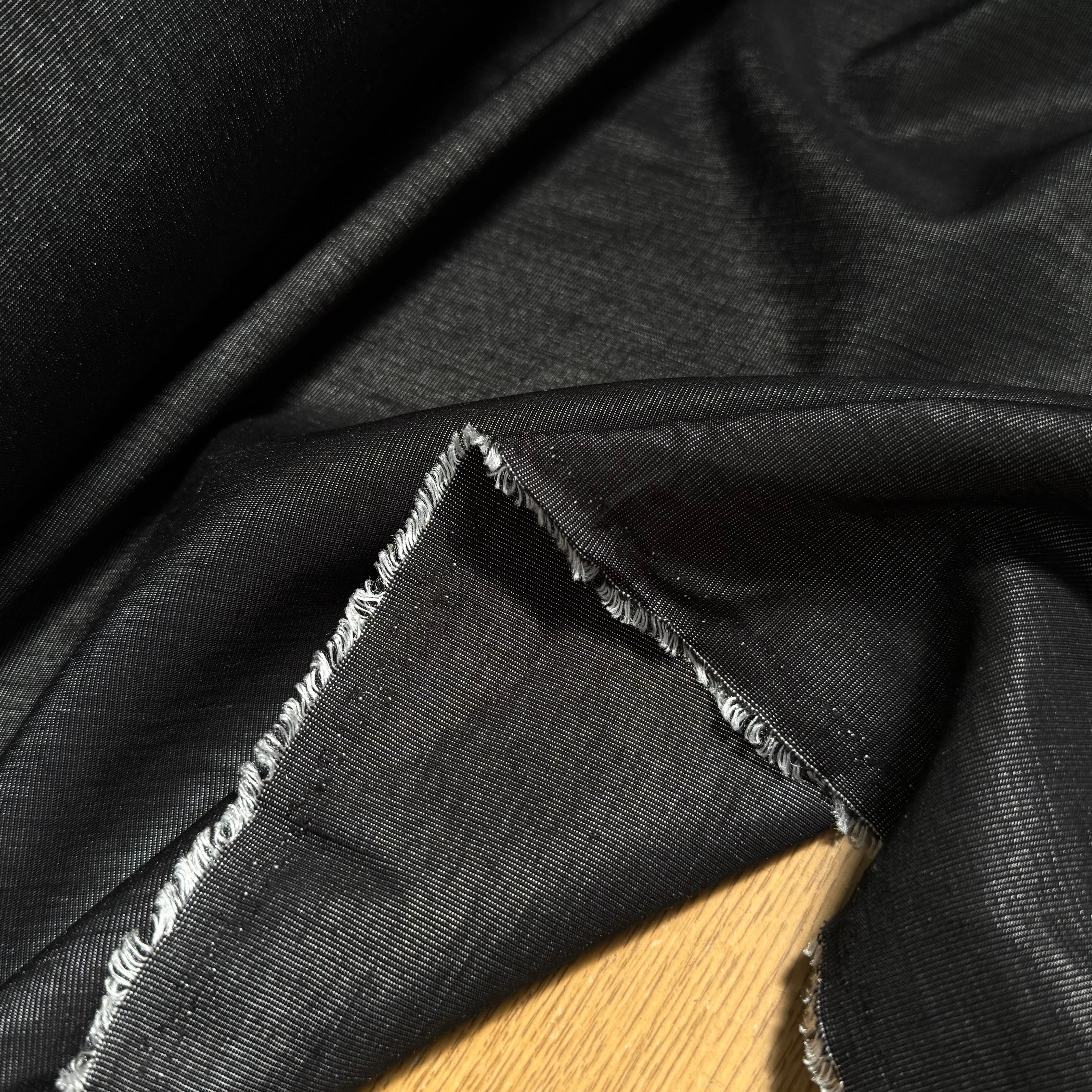 TISSU COTON ÉFFET DENIM LÉGÈREMENT SATINÉ 70% COTON - My Little Coupon