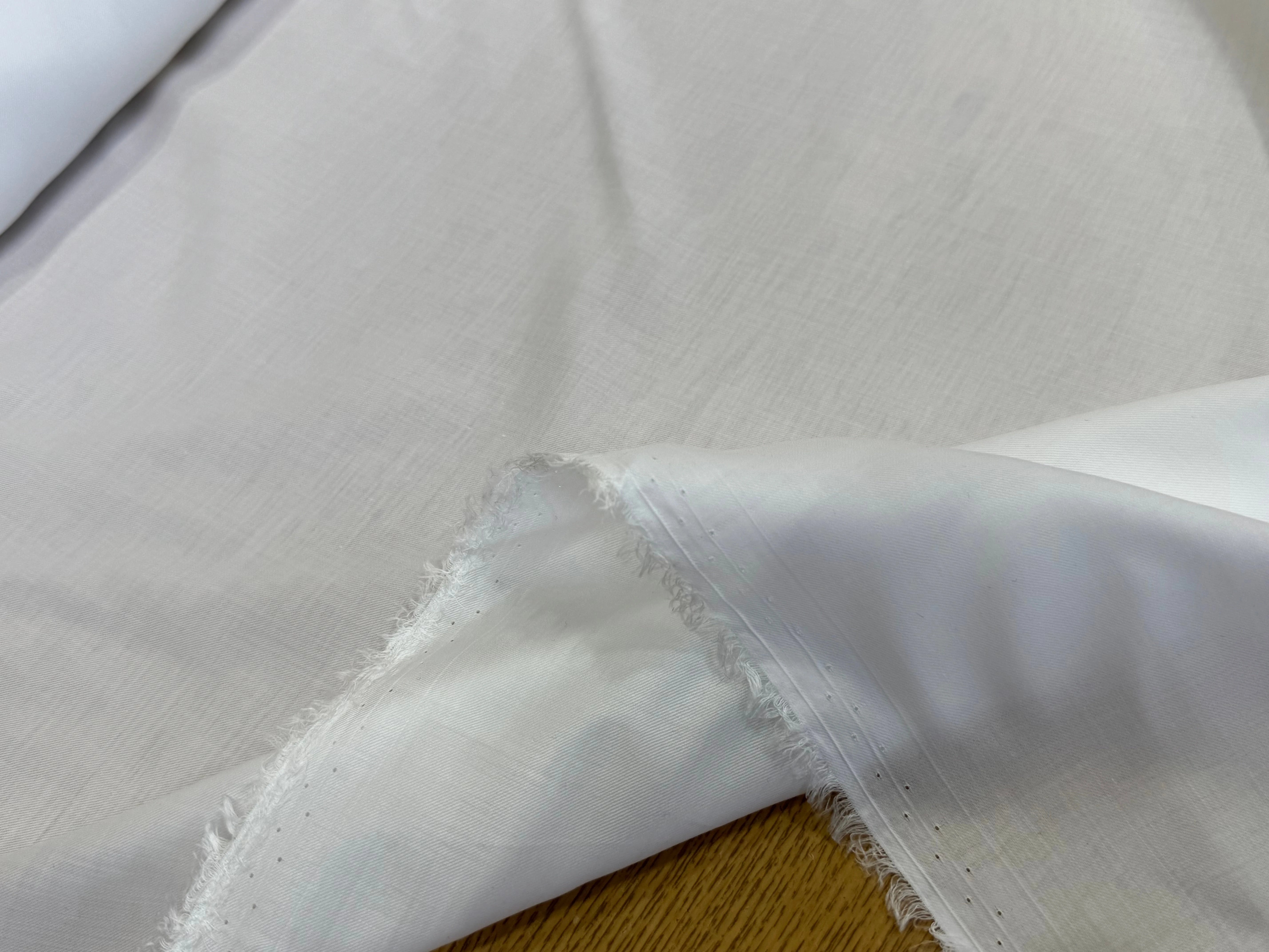TISSU COTON LYOCELL FLUIDE ET DOUX BLANC - My Little Coupon