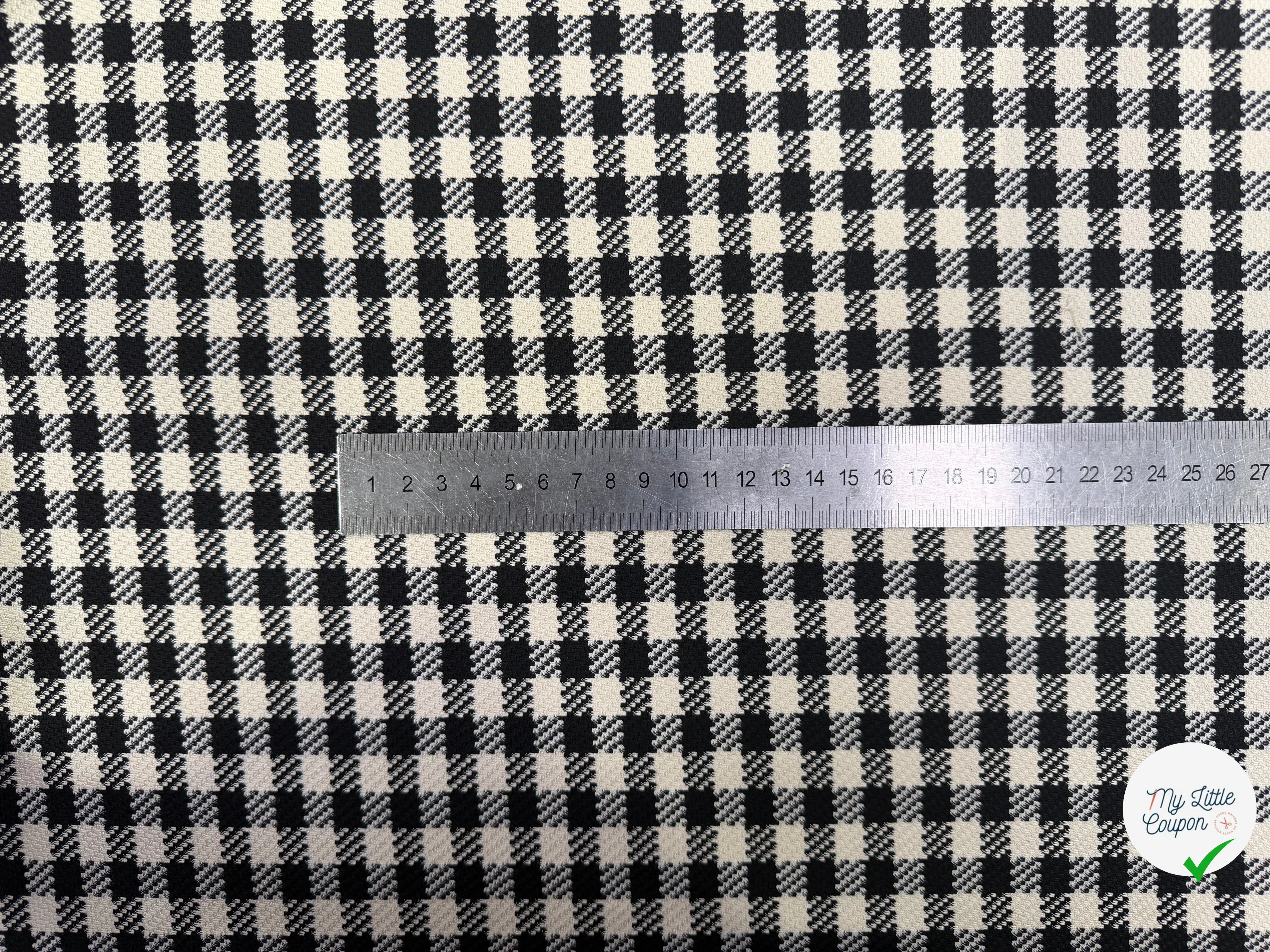 TISSU FACON TWEED DAMIER SUPERBE DRAPÉ POLYVISCOSE - My Little Coupon