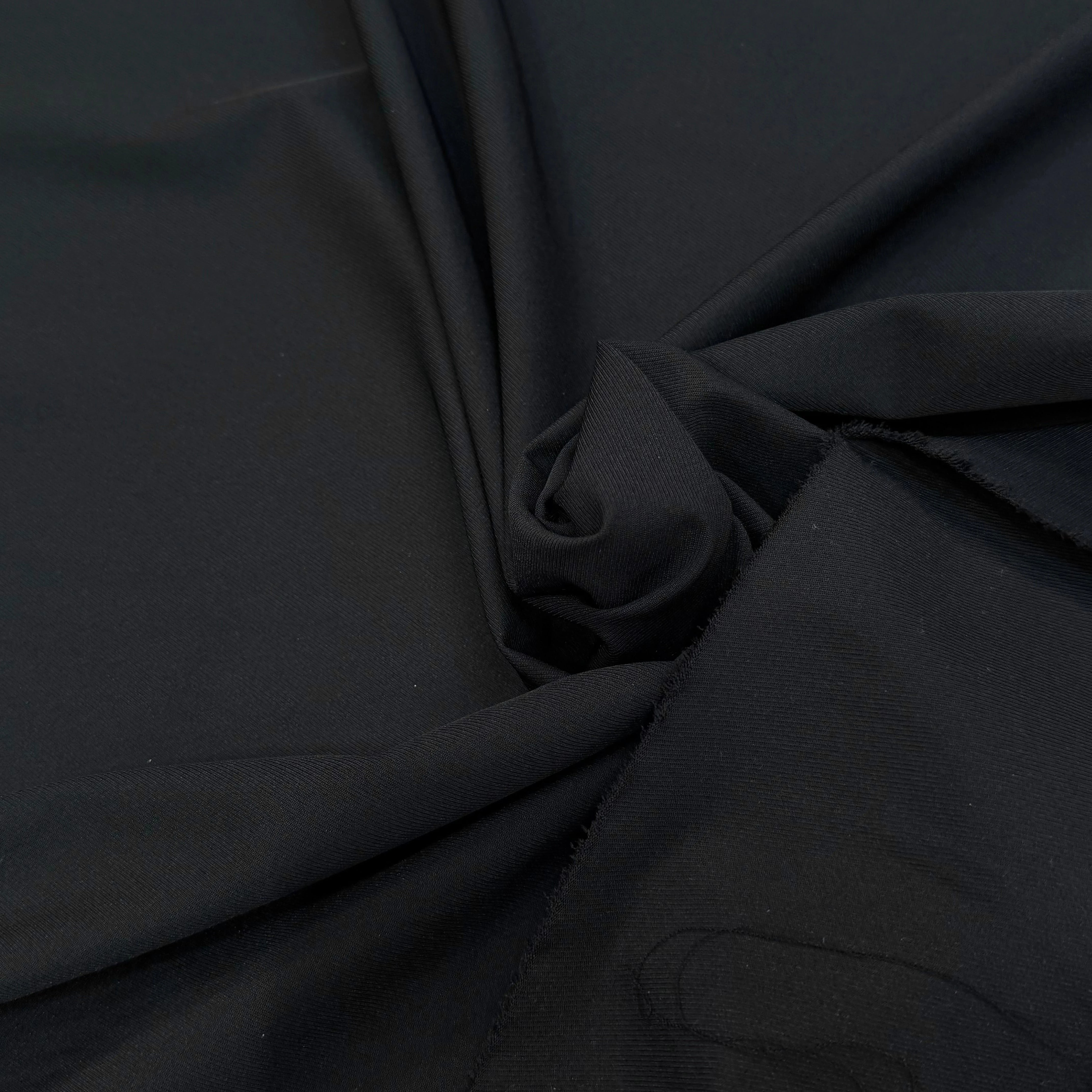 TISSU FINEMENT SERGÉ NYLON-POLYAMIDE ULTRA STRETCH NOIR - My Little Coupon