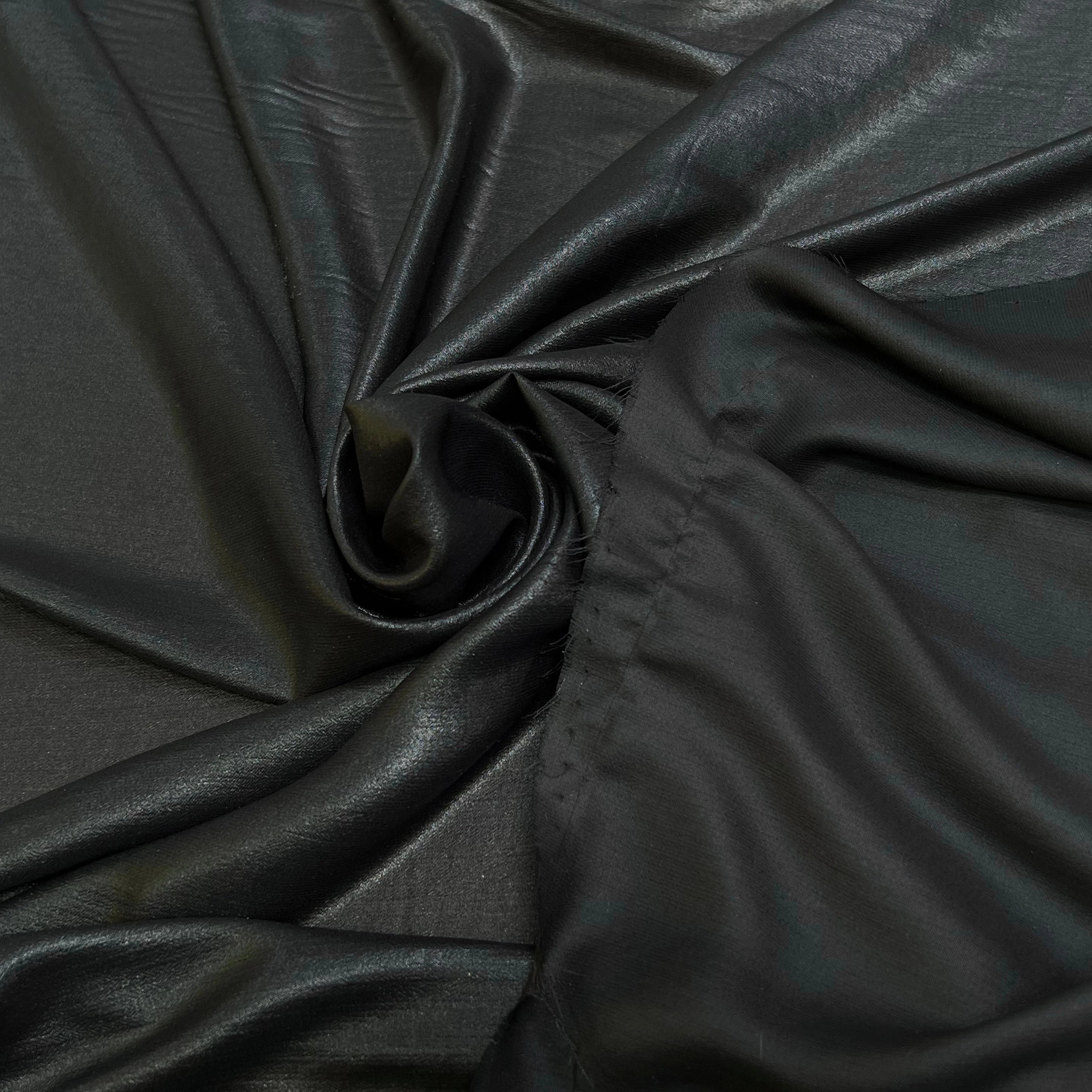 TISSU FLUIDE SCINTILLANT ÉFFET HUILÉ NOIR - My Little Coupon