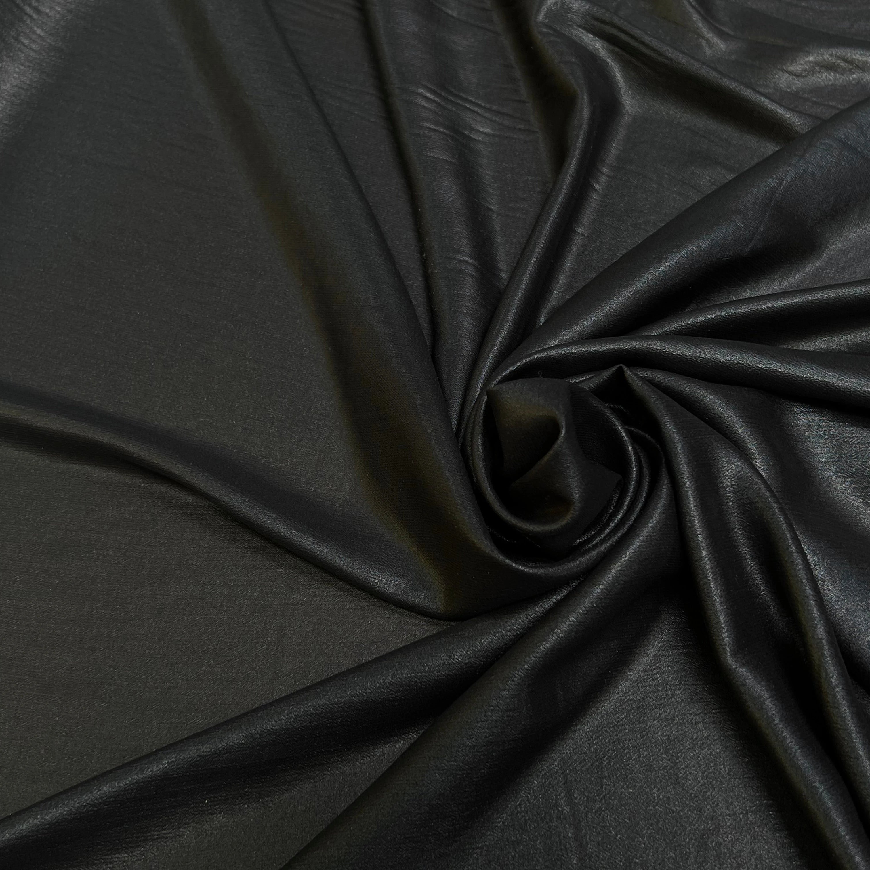 TISSU FLUIDE SCINTILLANT ÉFFET HUILÉ NOIR - My Little Coupon