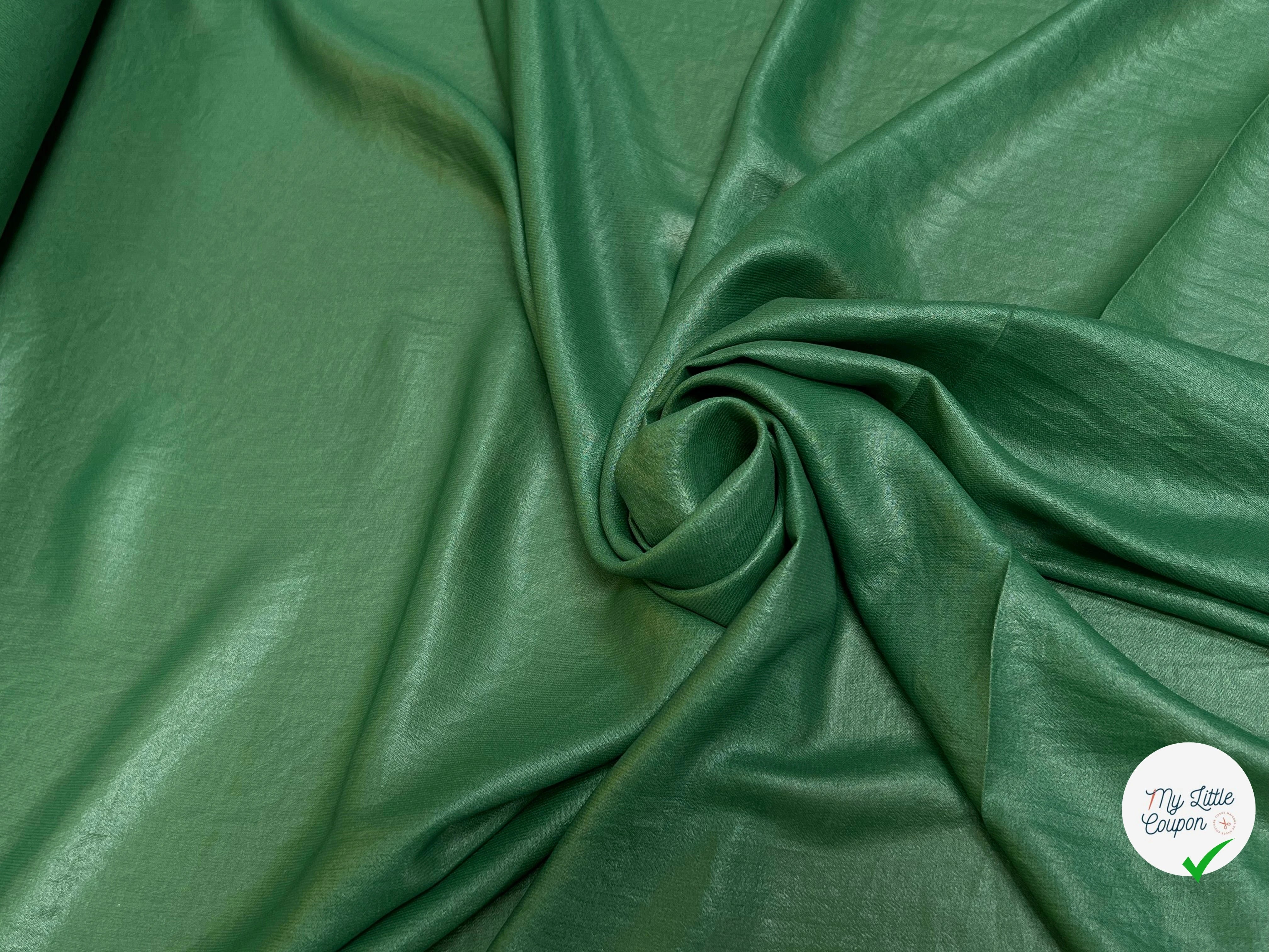 TISSU FLUIDE SCINTILLANT ÉFFET HUILÉ VERT - My Little Coupon