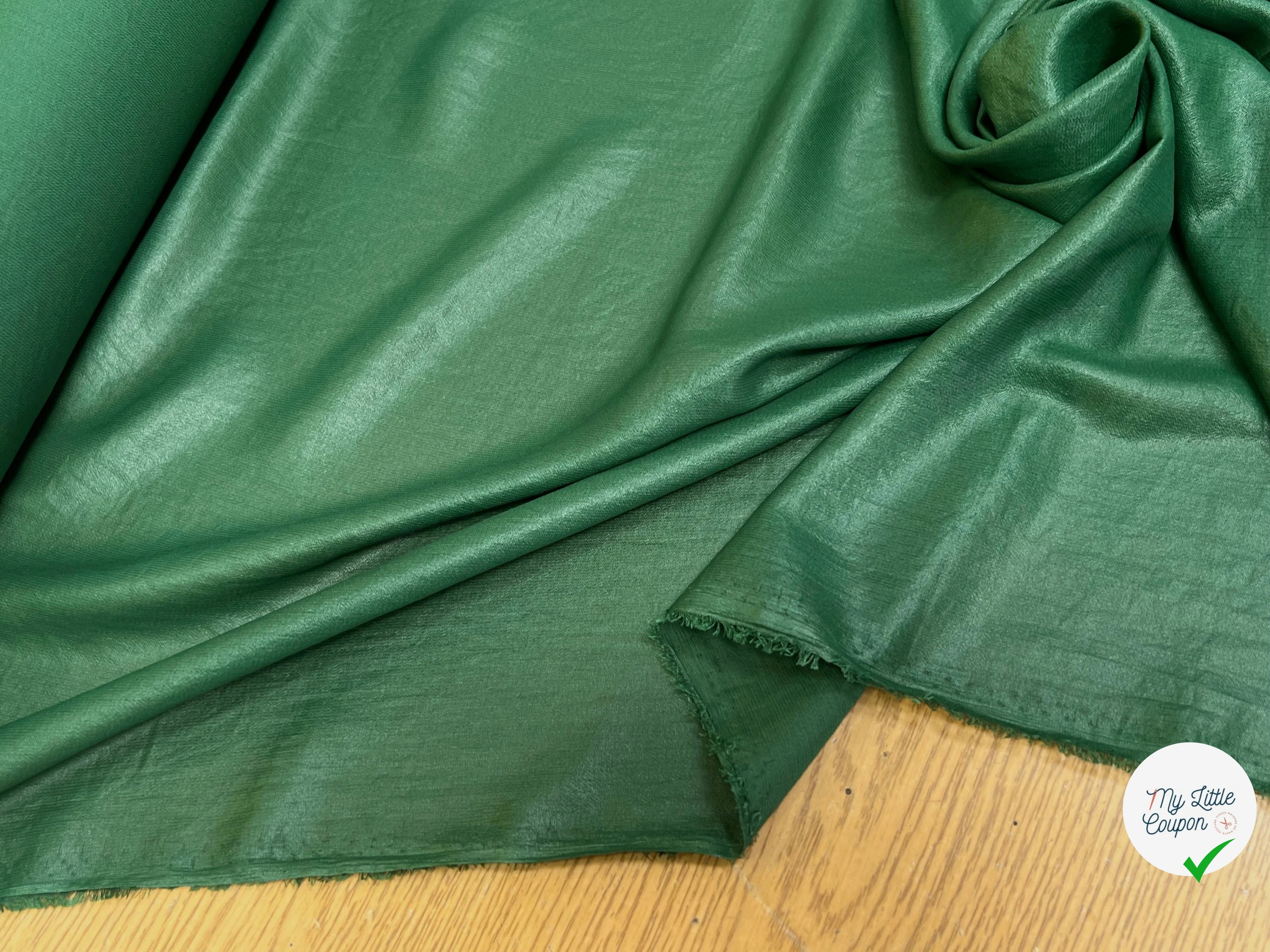 TISSU FLUIDE SCINTILLANT ÉFFET HUILÉ VERT - My Little Coupon