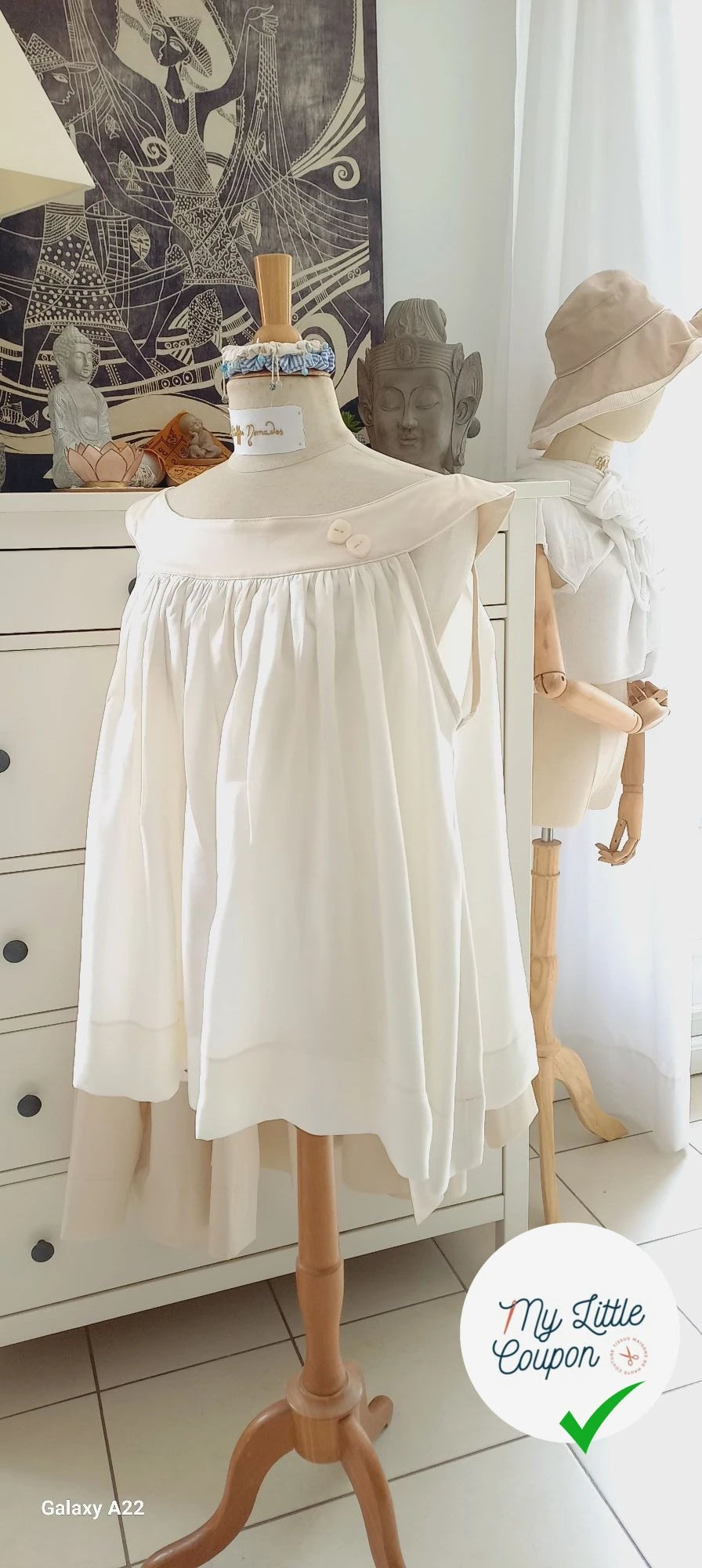 TISSU LYOCELL® BLANC CASSÉ - My Little Coupon