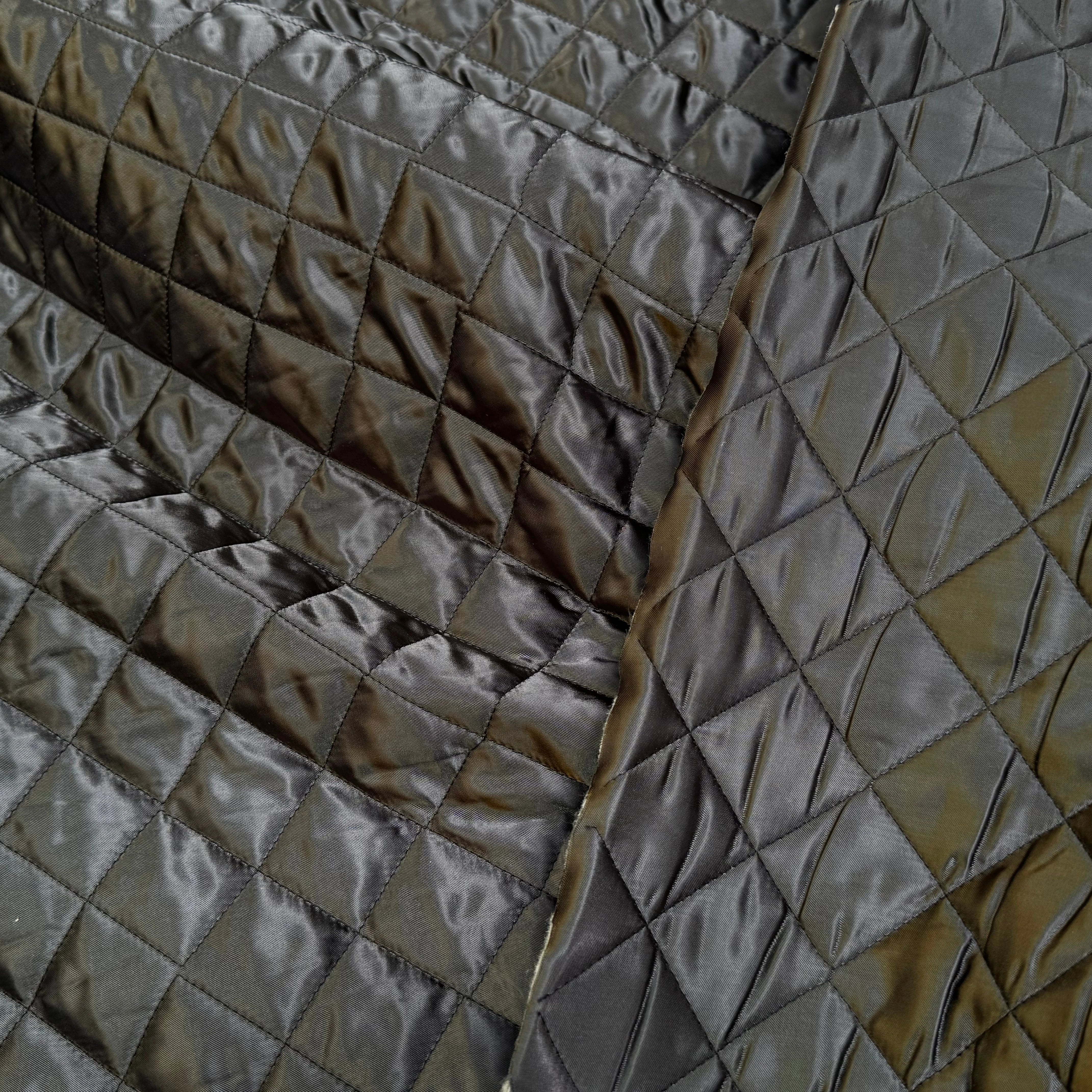 TISSU MATELASSÉ DOUBLE FACE DOUX NOIR - My Little Coupon