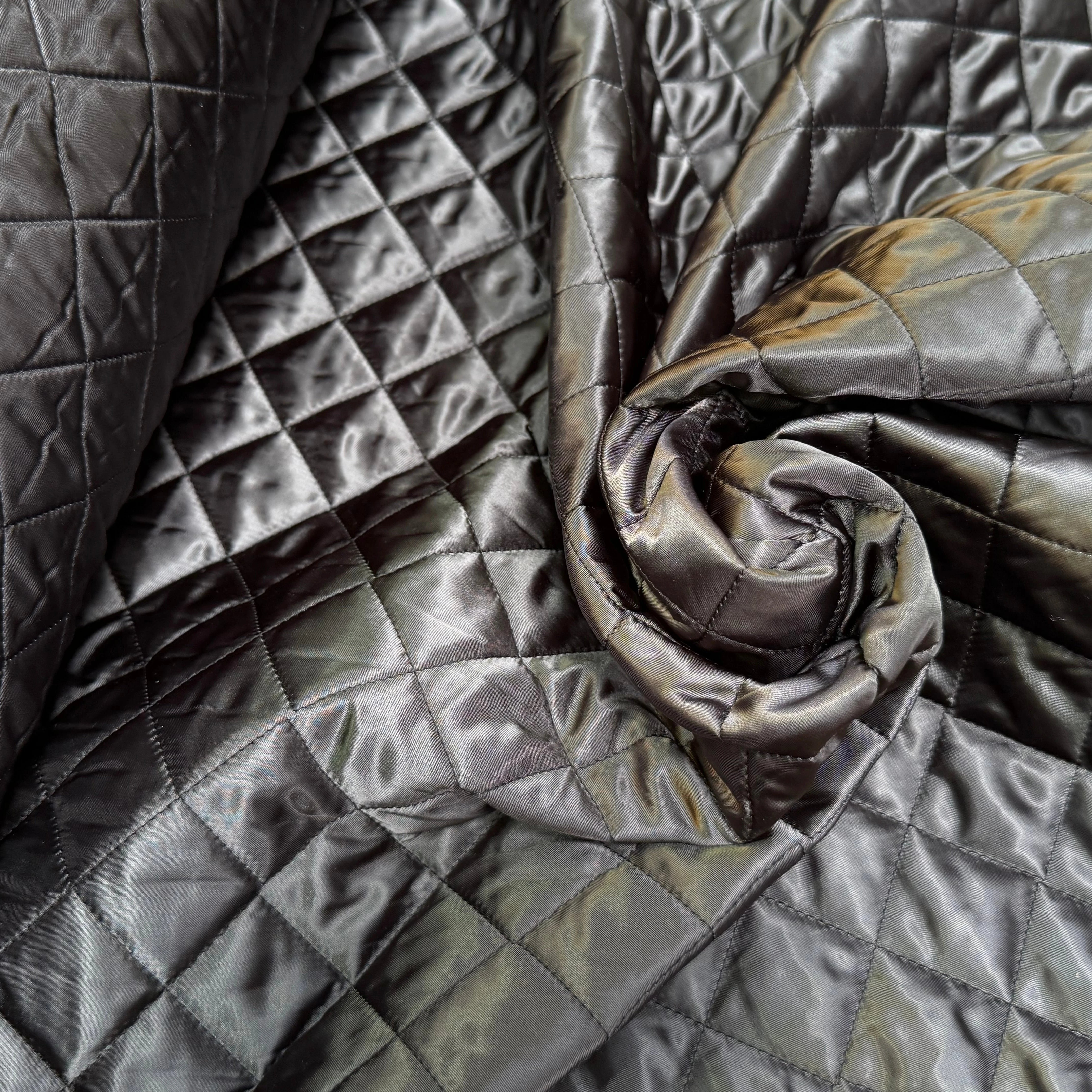 TISSU MATELASSÉ DOUBLE FACE DOUX NOIR - My Little Coupon