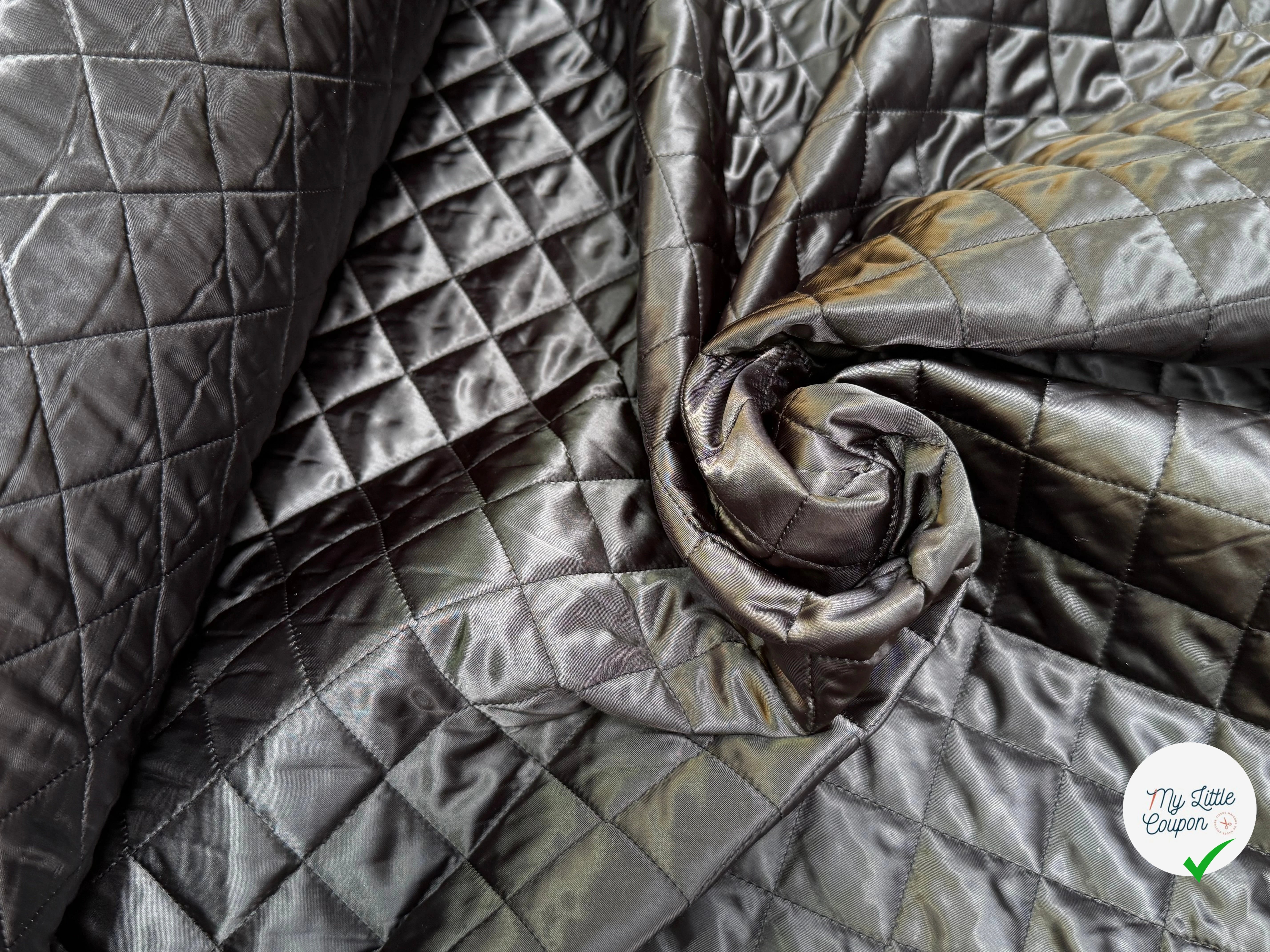 TISSU MATELASSÉ DOUBLE FACE DOUX NOIR - My Little Coupon