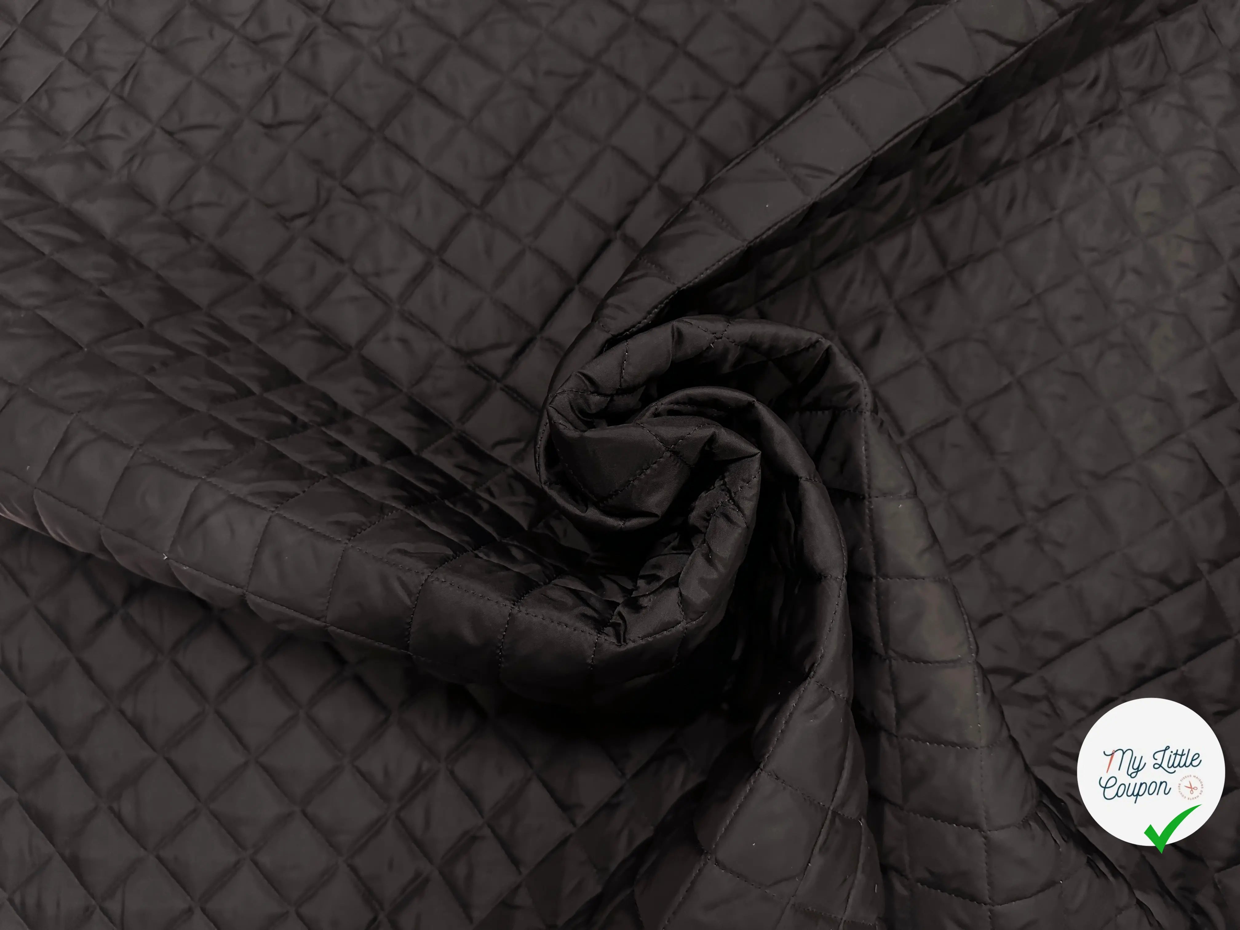 TISSU MATELASSÉ DOUDOUNE DOUBLE FACE NOIR CHIC MATELASSAGE FRANÇAIS MLC INTERN