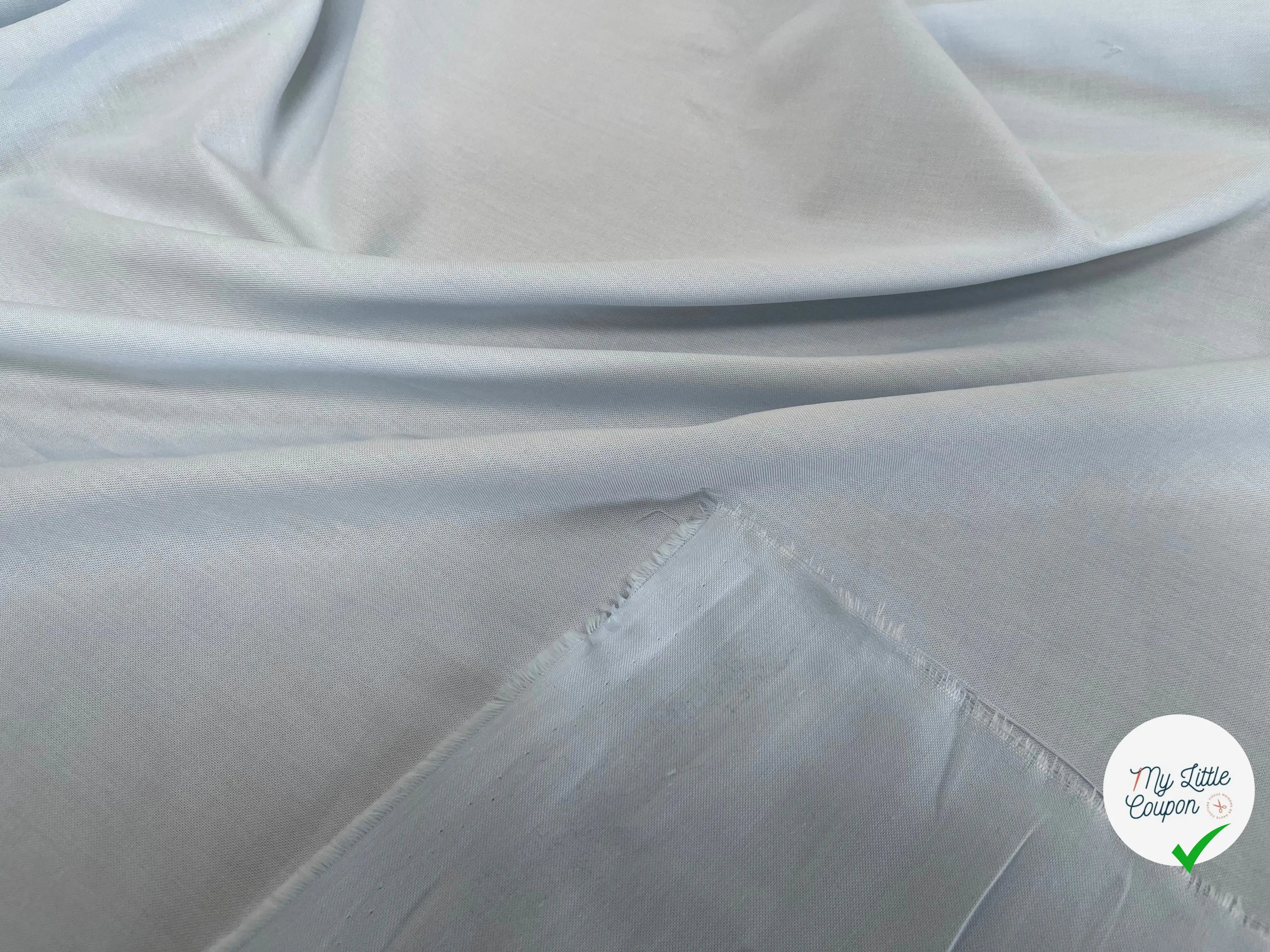 TISSU OXFORD UNI BLEU CIEL - My Little Coupon