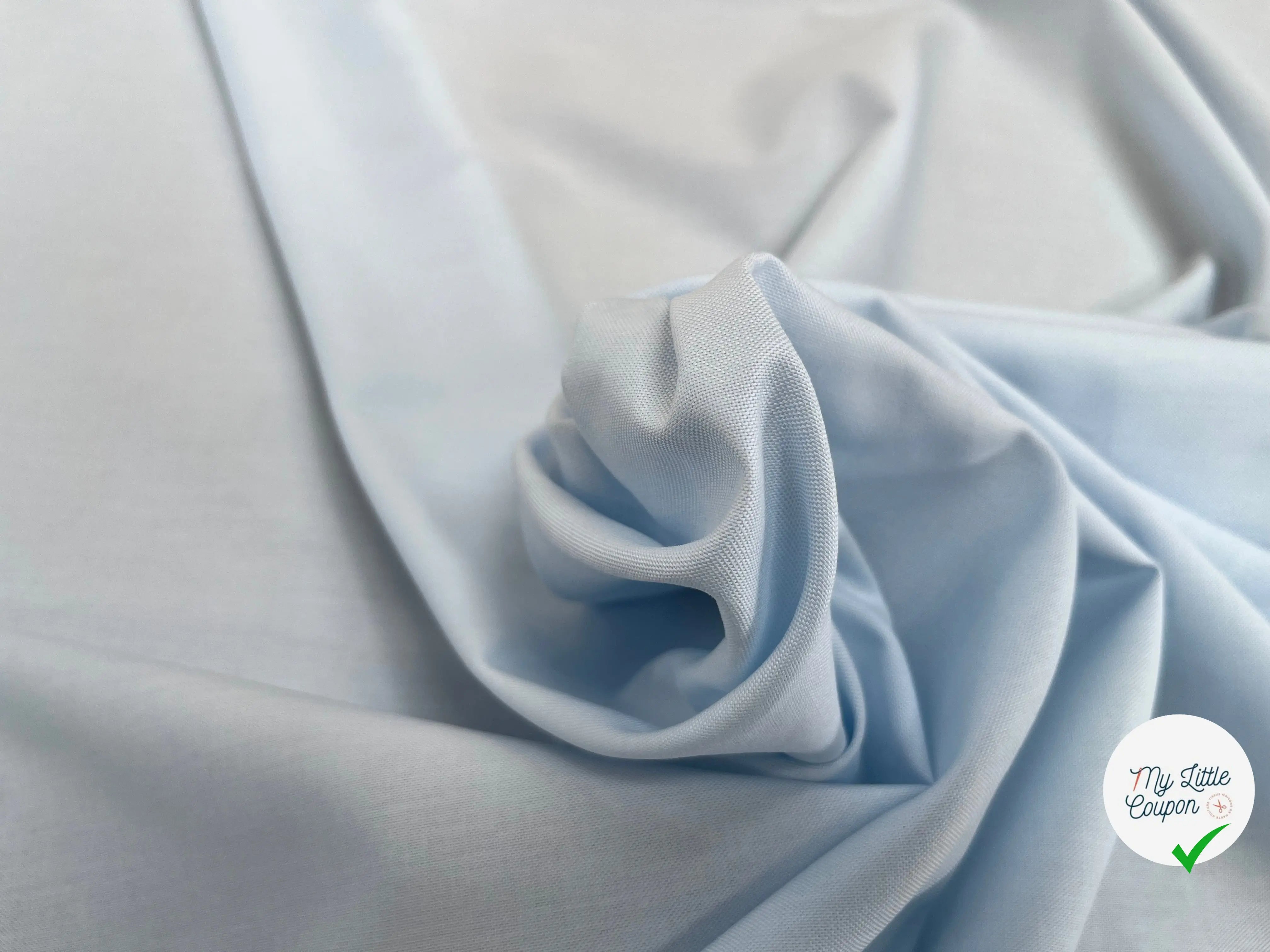 TISSU OXFORD UNI BLEU CIEL - My Little Coupon