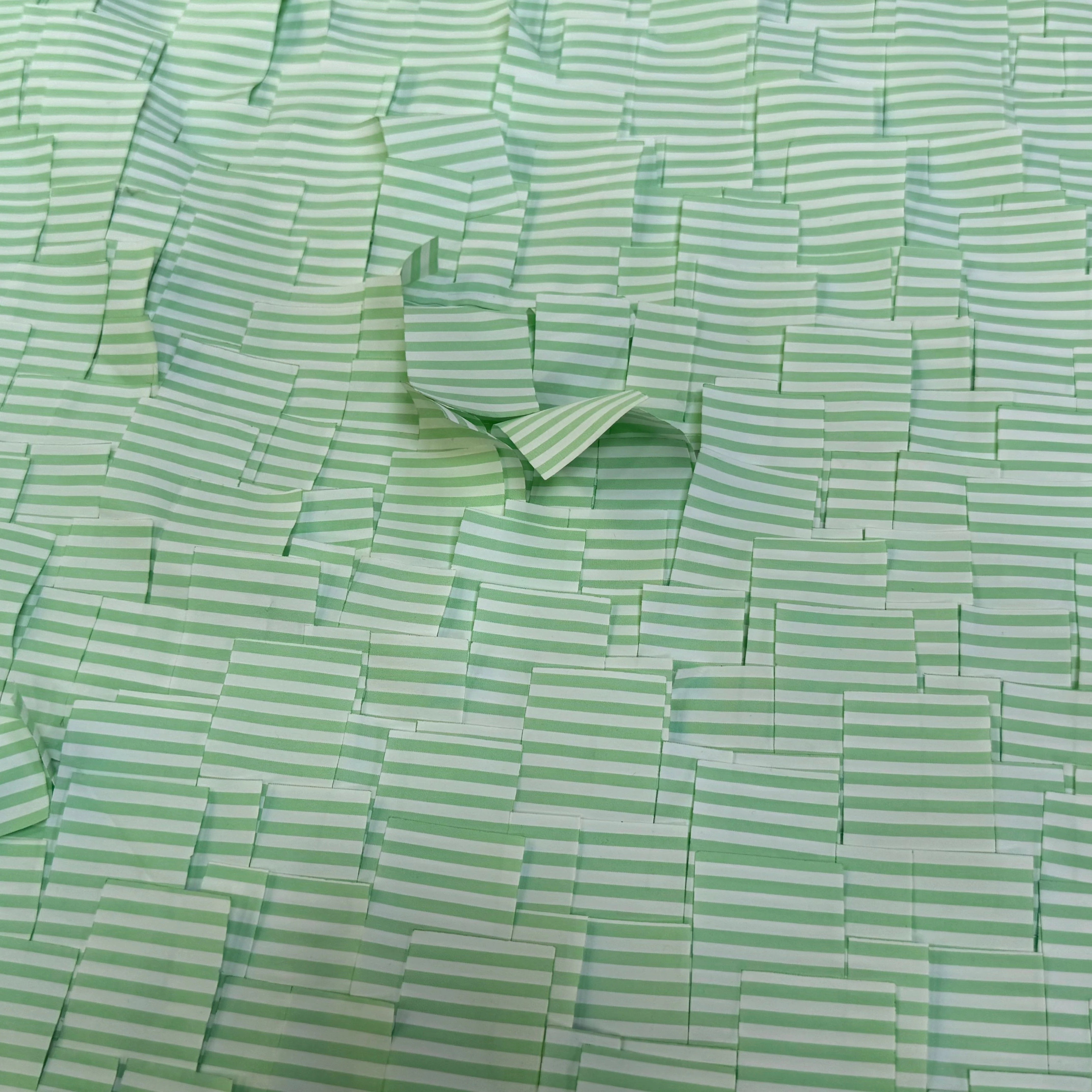 TISSU RAYURES FILS COUPÉS VERT VENITIAN TRÈS TRAVAILLÉ - My Little Coupon