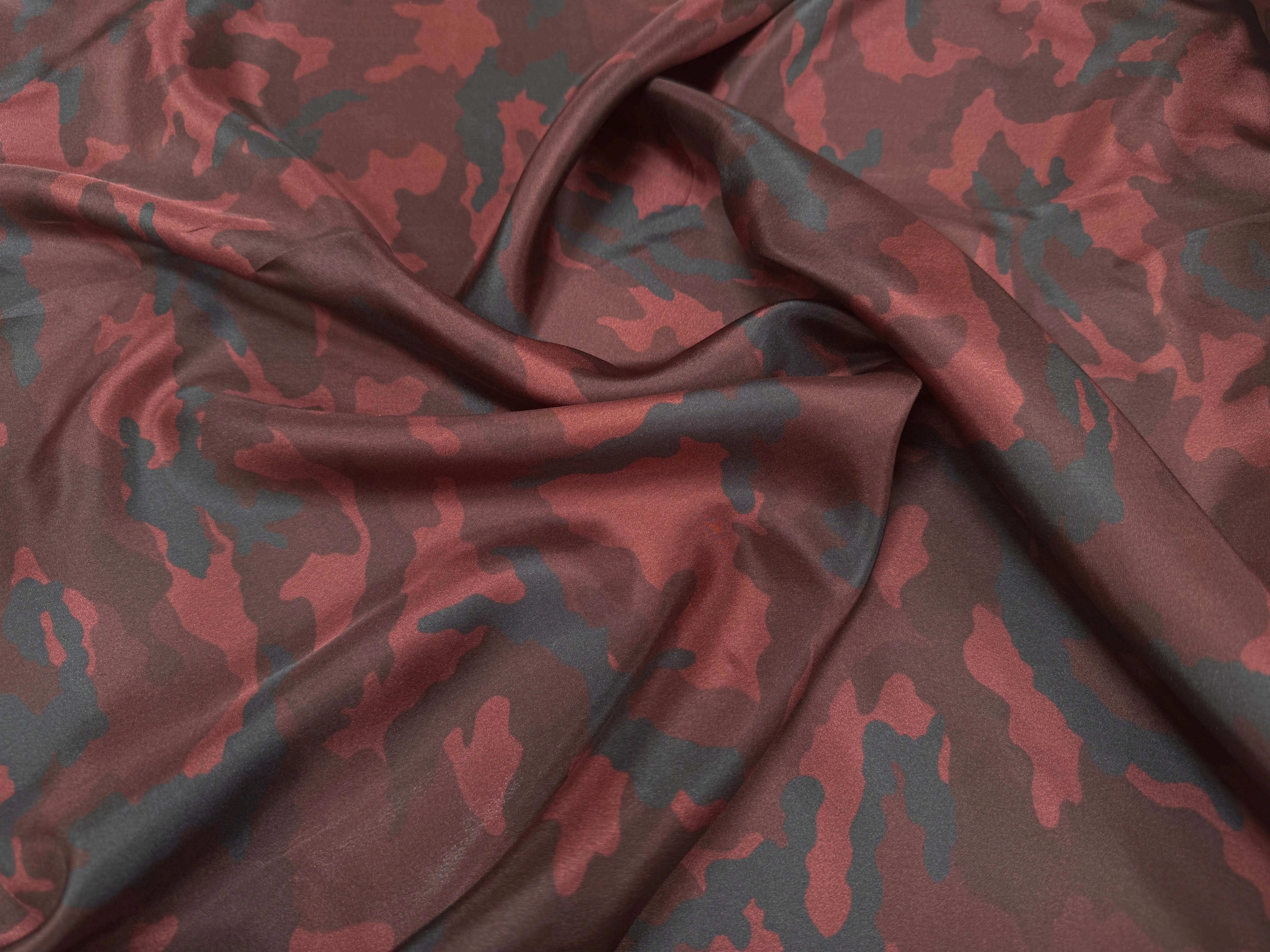 TISSU SOIE HABOTAI WAR MOOD ROUGE - My Little Coupon
