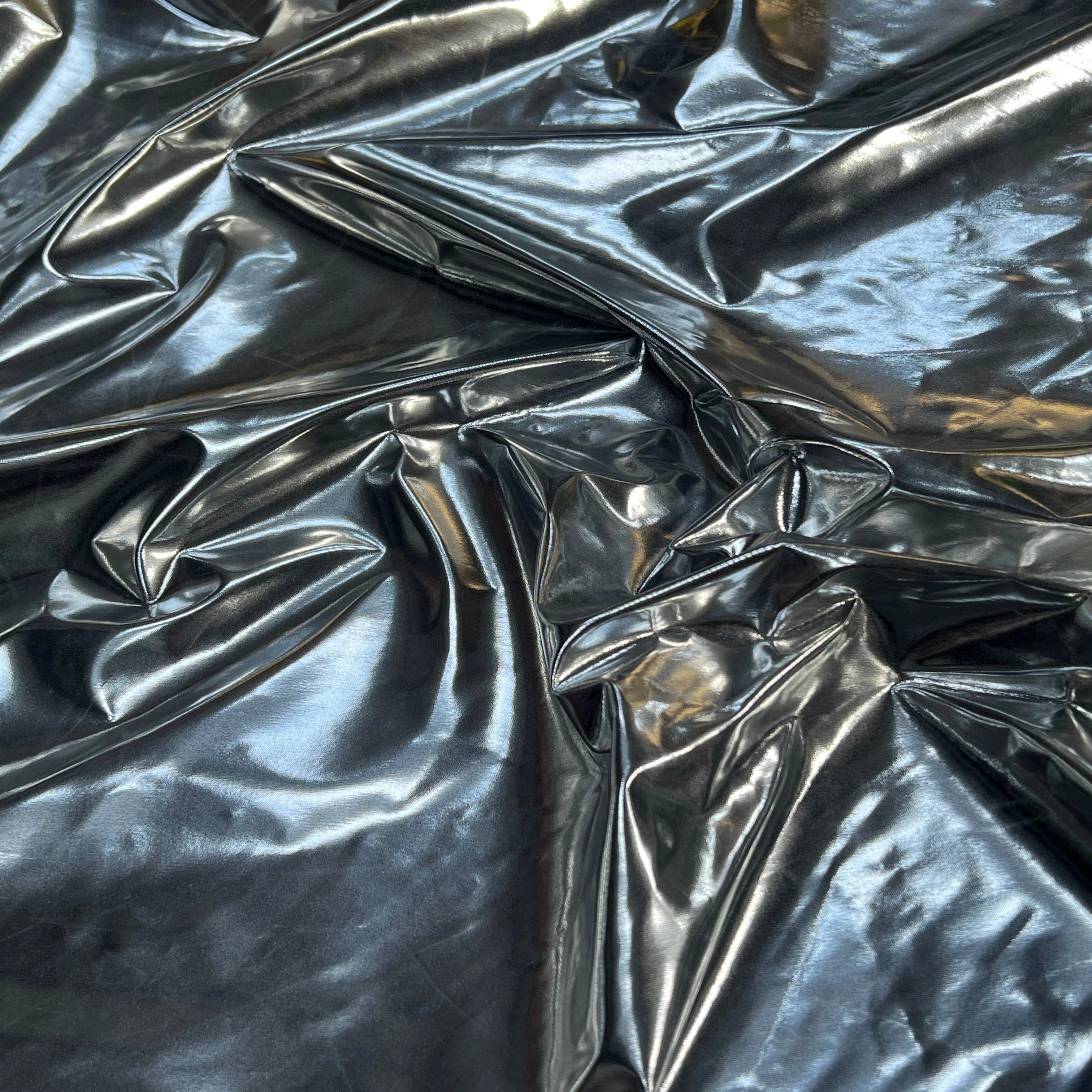 TISSU TECHNIQUE SATIN ARGENTÉ LÉGEREMENT STRETCH - My Little Coupon