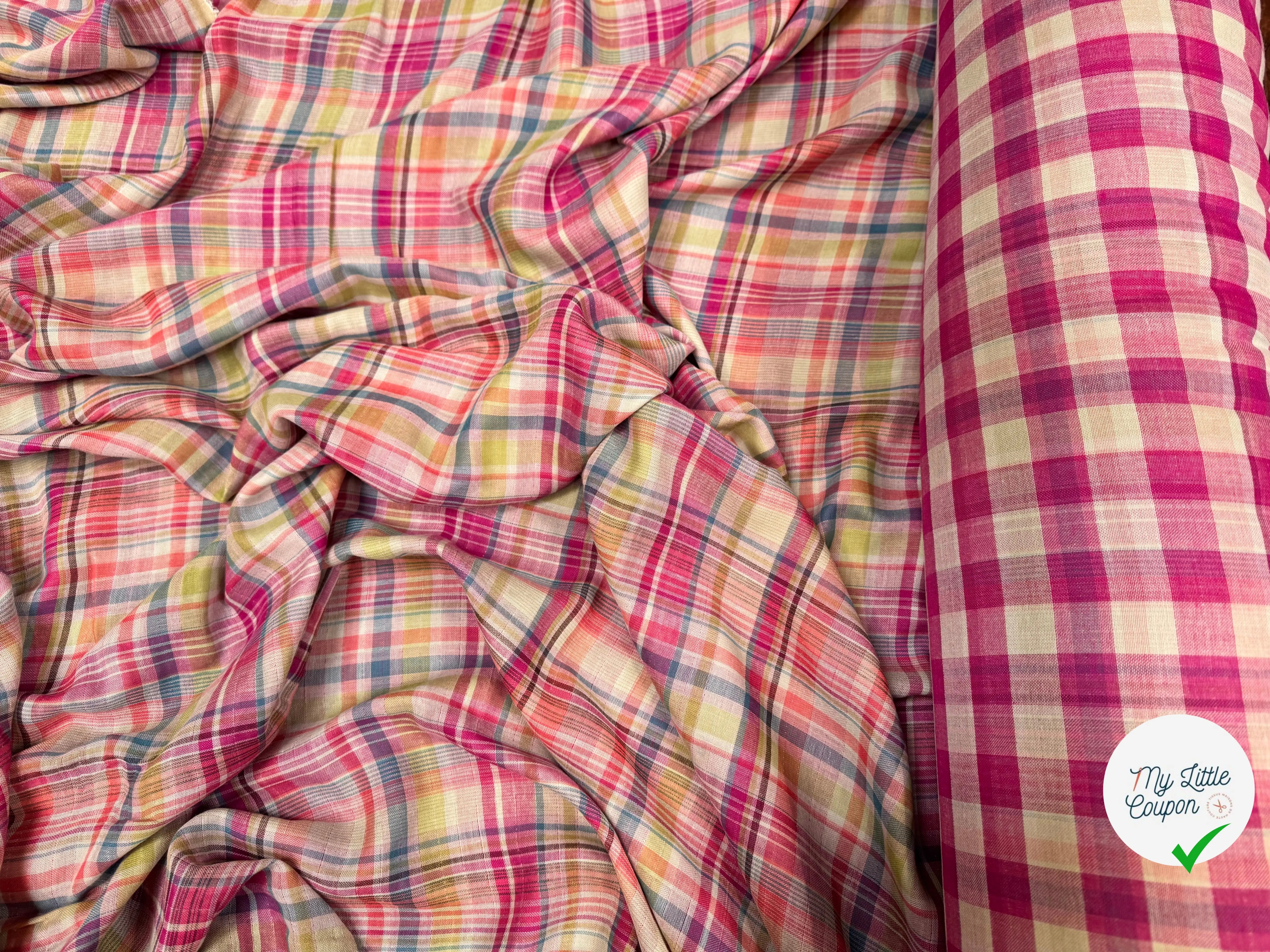 TISSU VICHY REVERSIBLE PRINCE DE GALLE - My Little Coupon