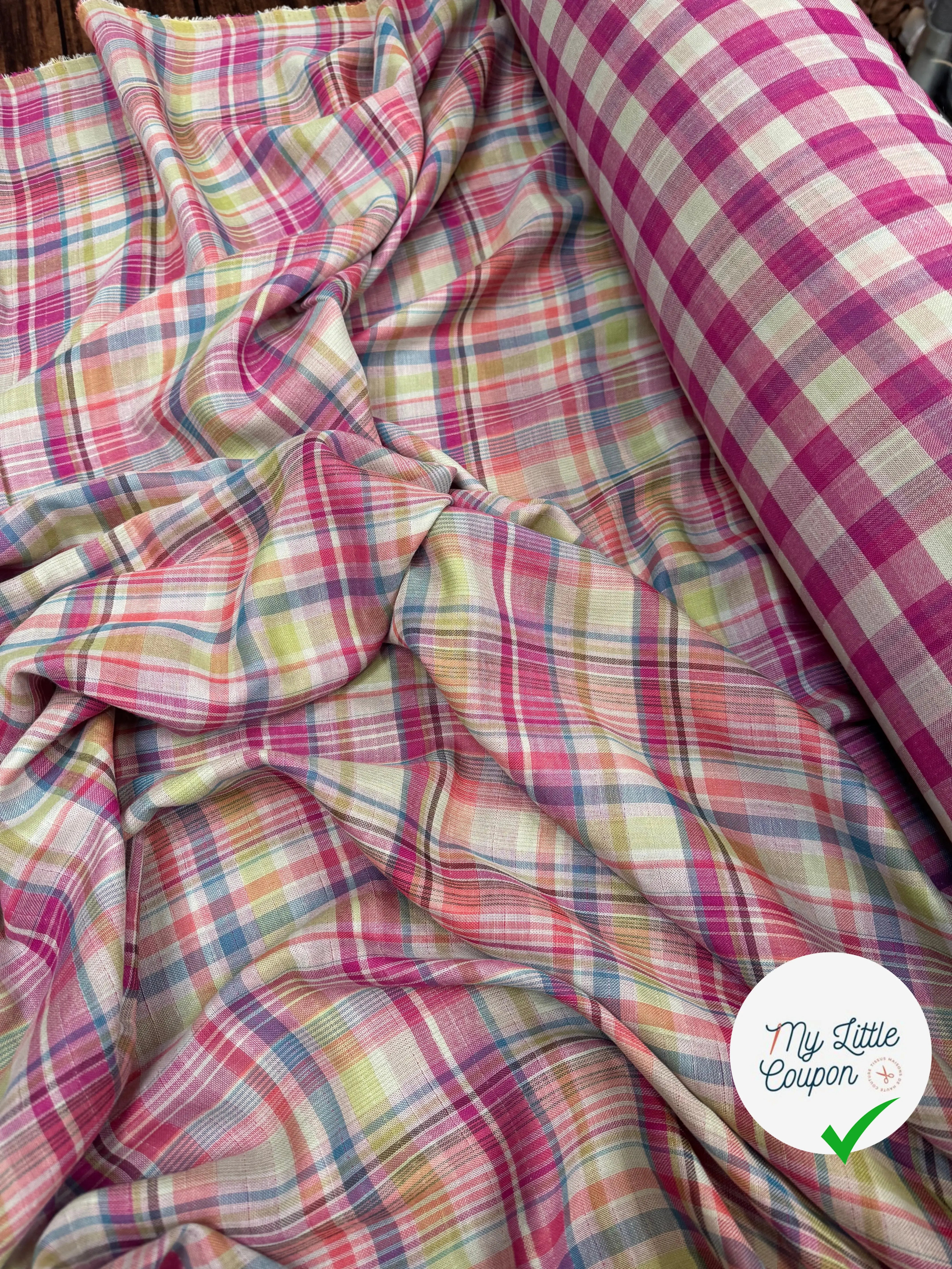 TISSU VICHY REVERSIBLE PRINCE DE GALLE - My Little Coupon