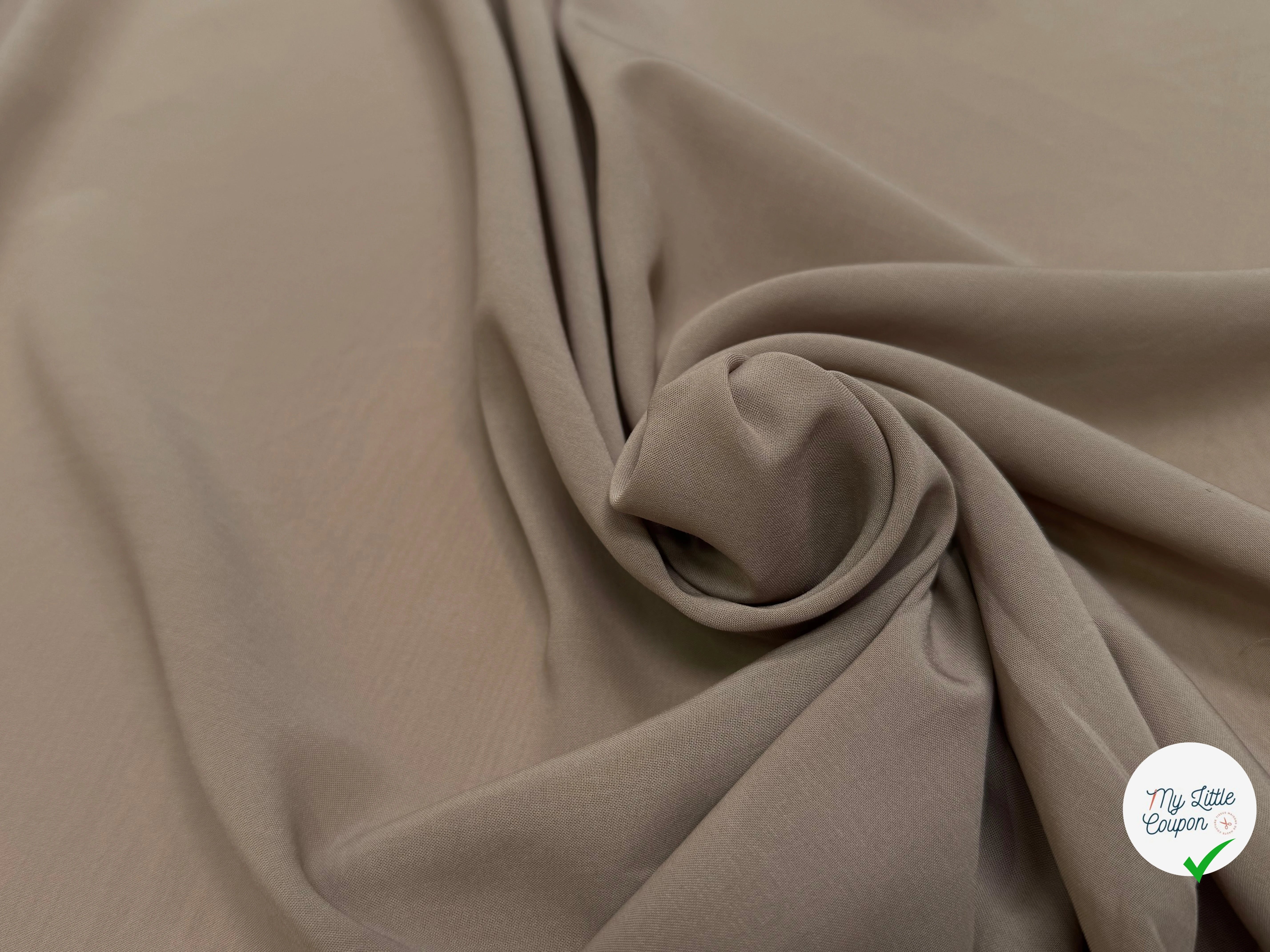 TISSU VOILE POLYVISCOSE FAUVE - My Little Coupon