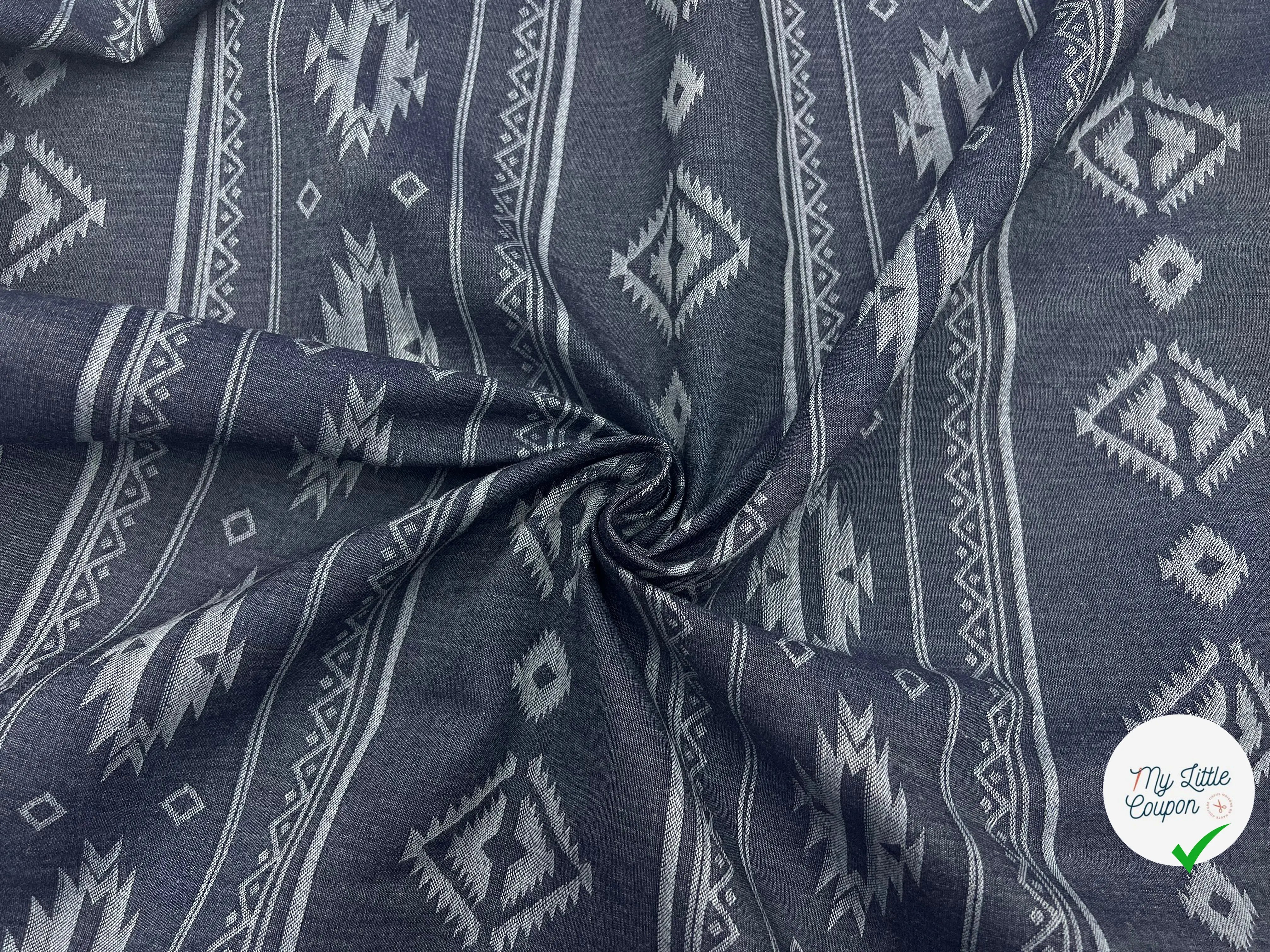 TOILE CHAMBRAY JACQUARD ETHNIQUE - My Little Coupon