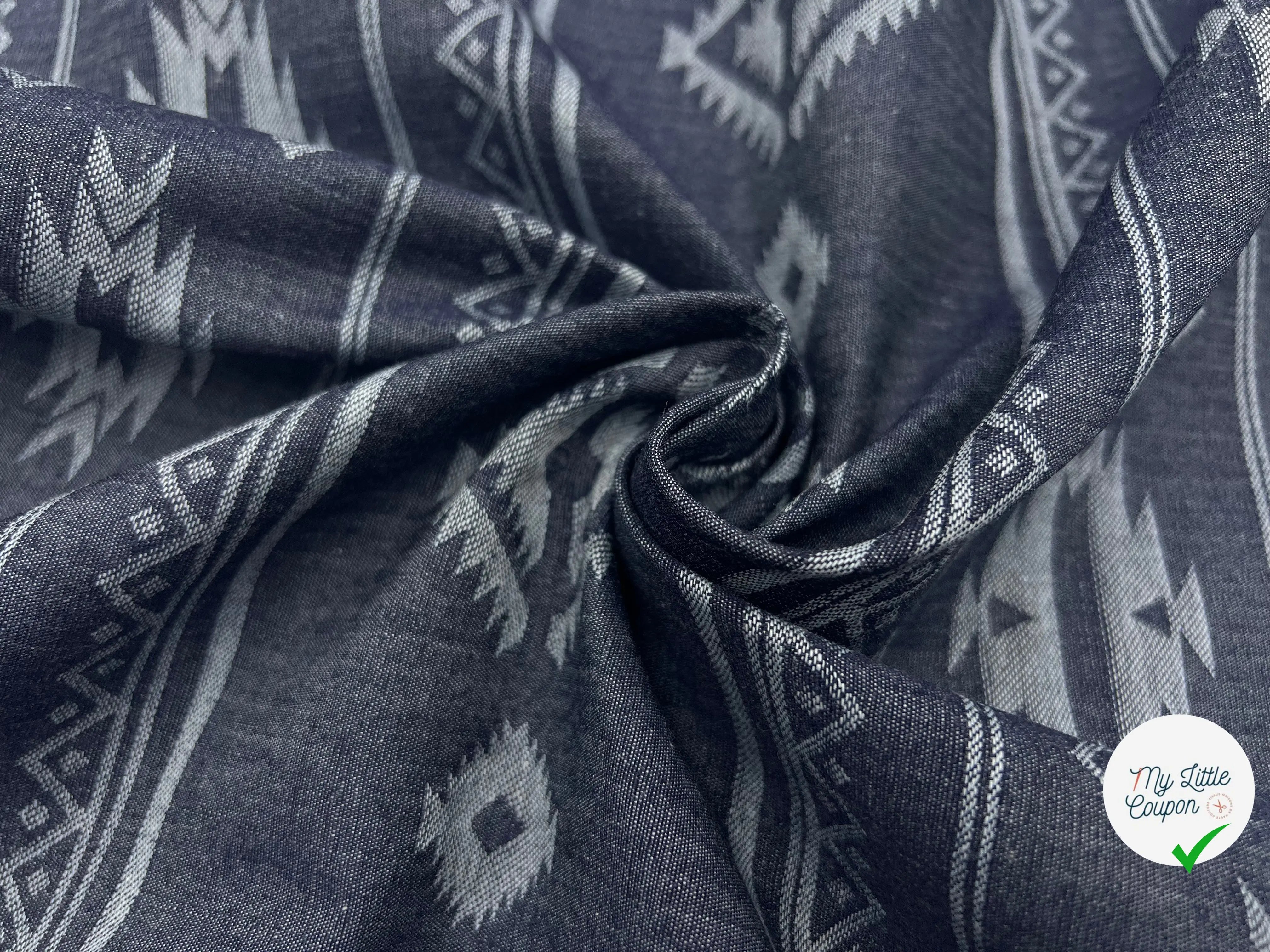 TOILE CHAMBRAY JACQUARD ETHNIQUE - My Little Coupon