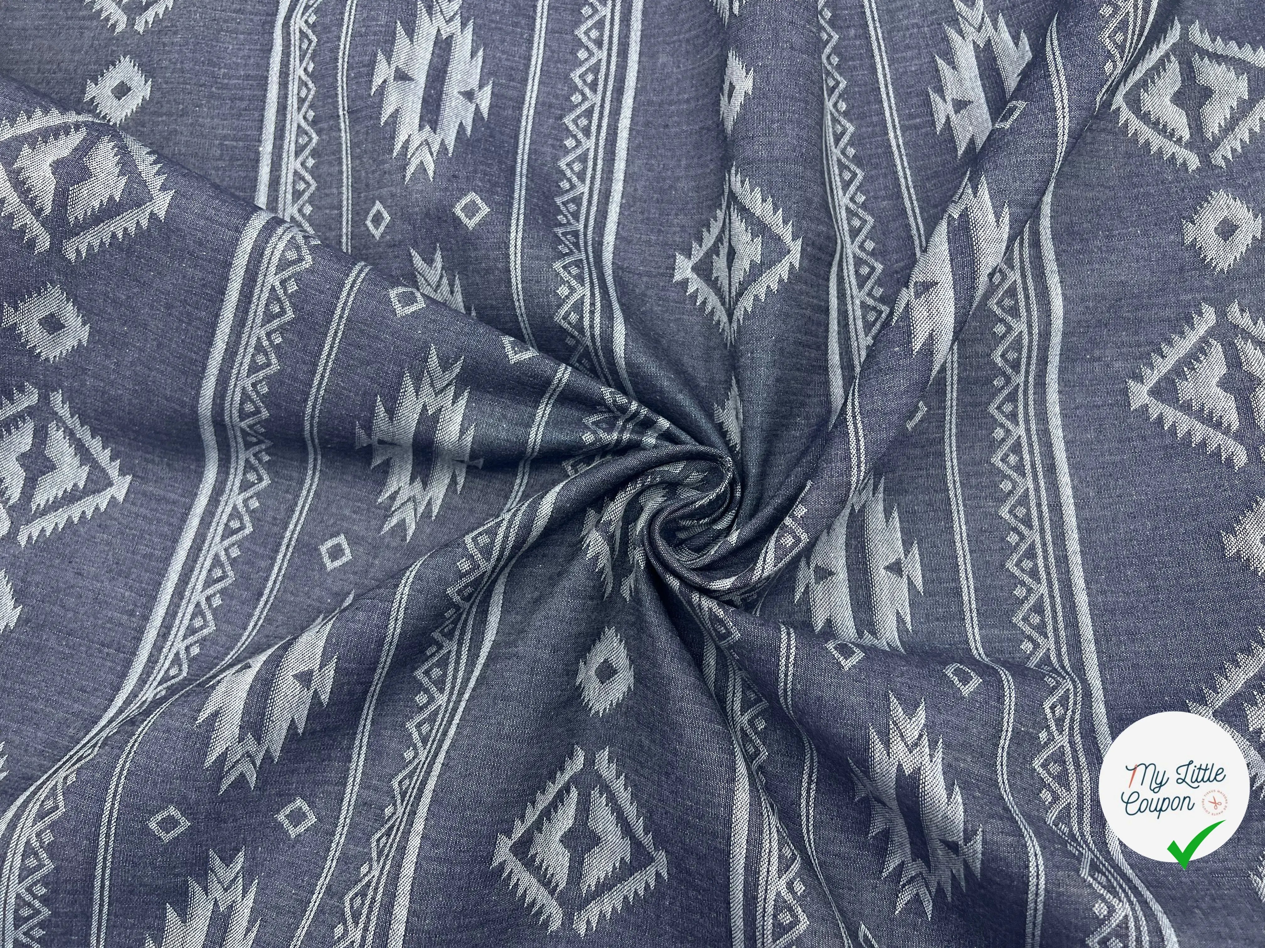 TOILE CHAMBRAY JACQUARD ETHNIQUE - My Little Coupon