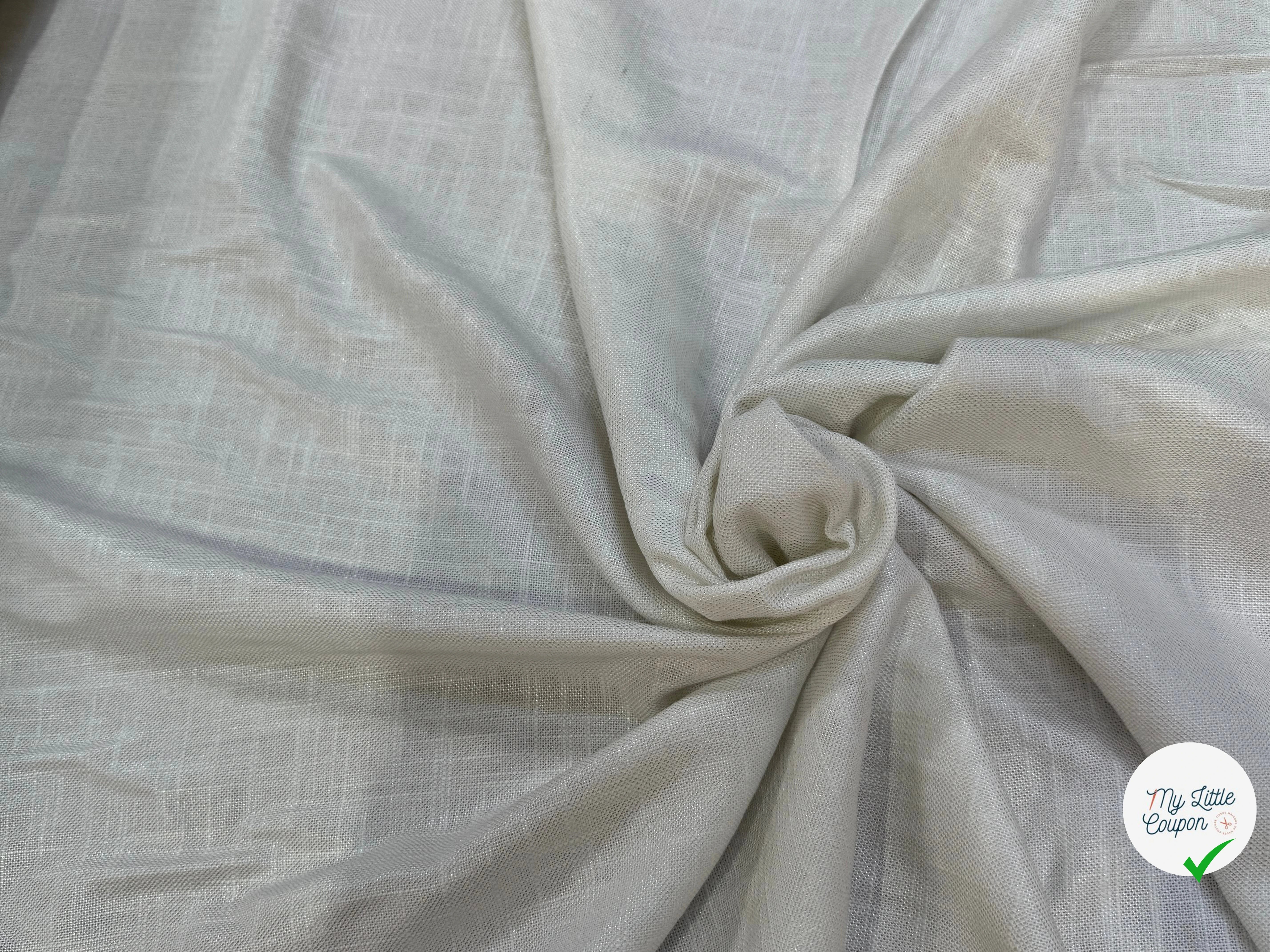 TOILE COTON TISSÉ PRESTIGE BLANC CASSÉ - My Little Coupon