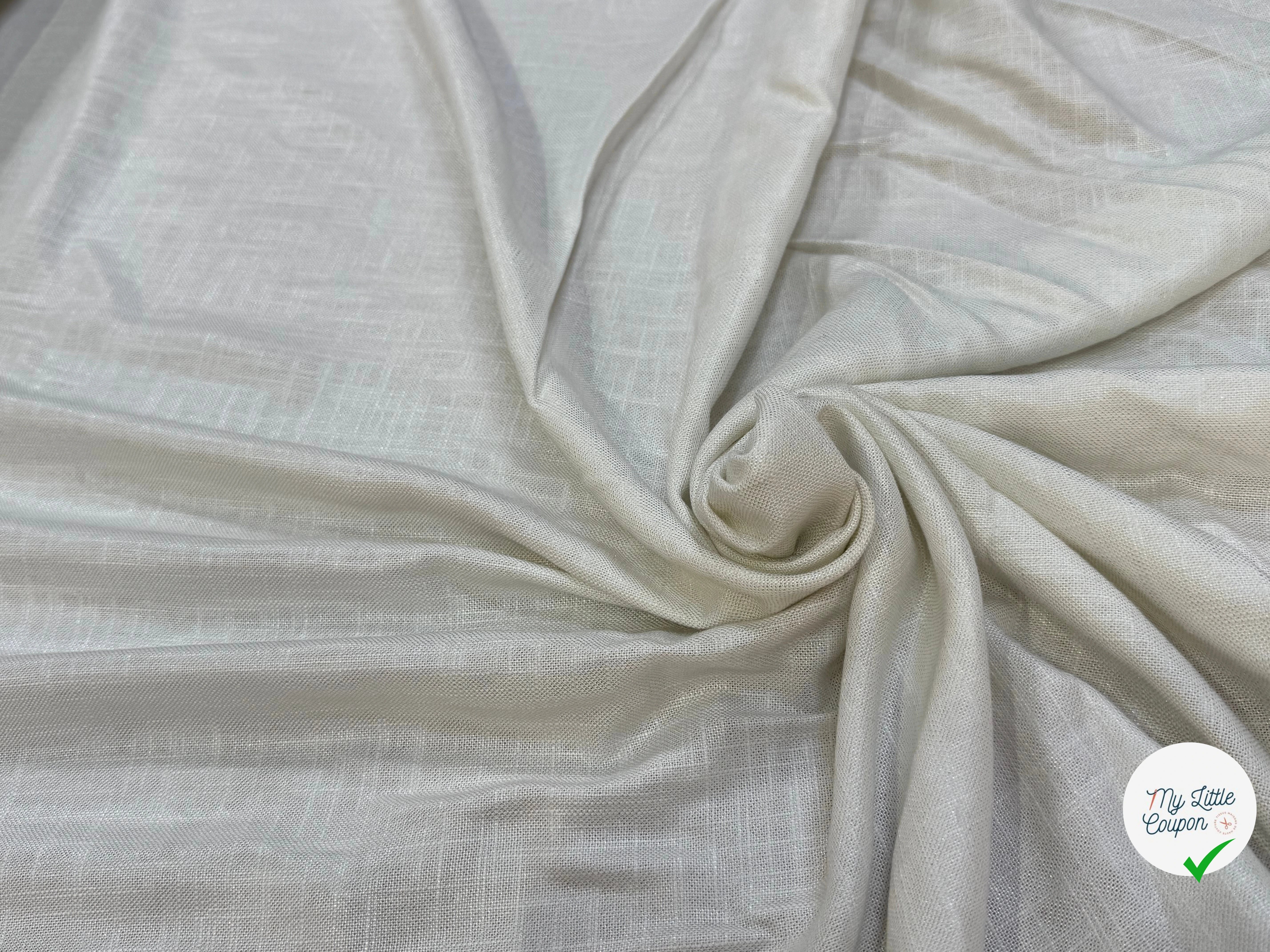 TOILE COTON TISSÉ PRESTIGE BLANC CASSÉ - My Little Coupon