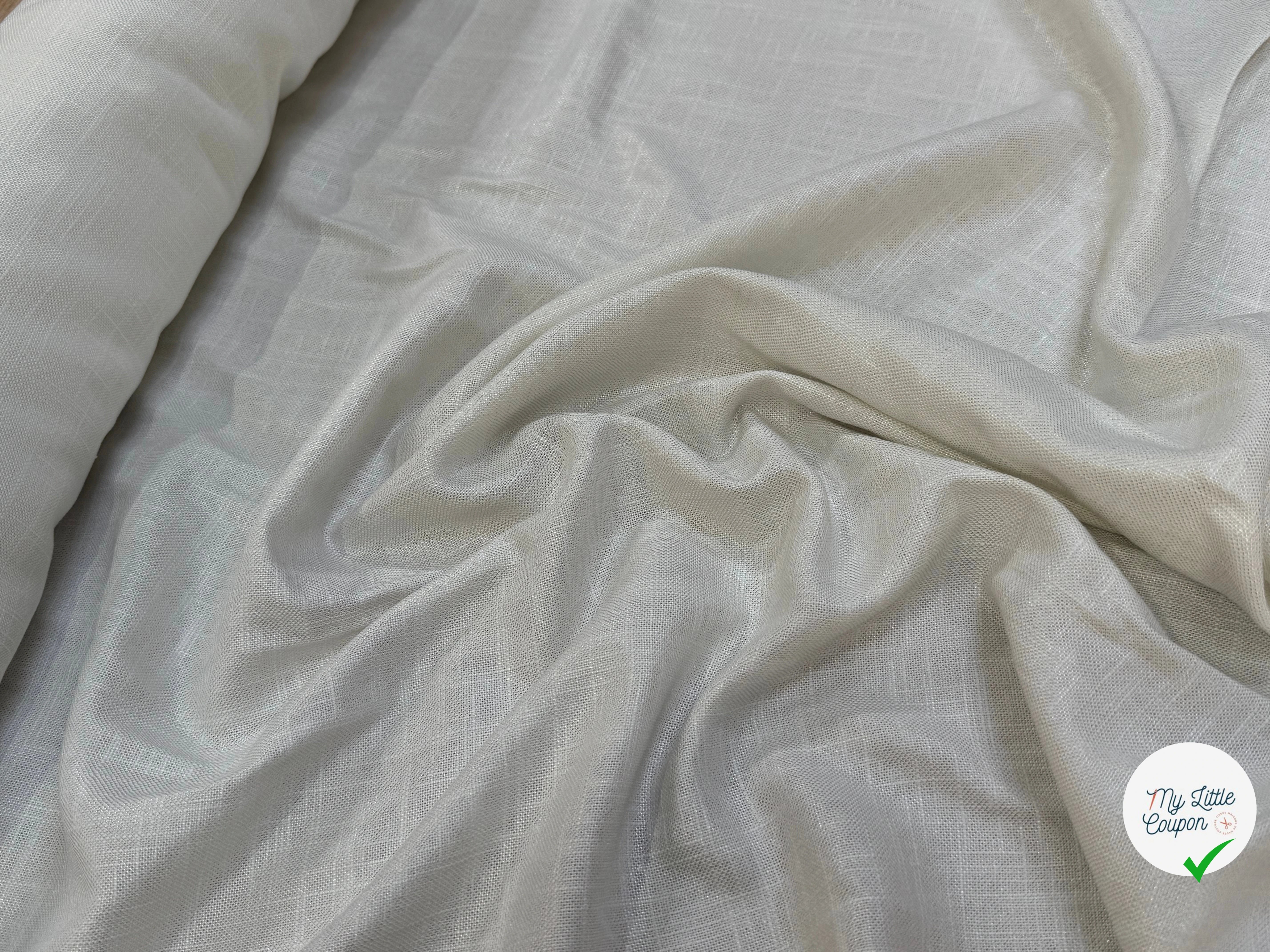 TOILE COTON TISSÉ PRESTIGE BLANC CASSÉ - My Little Coupon