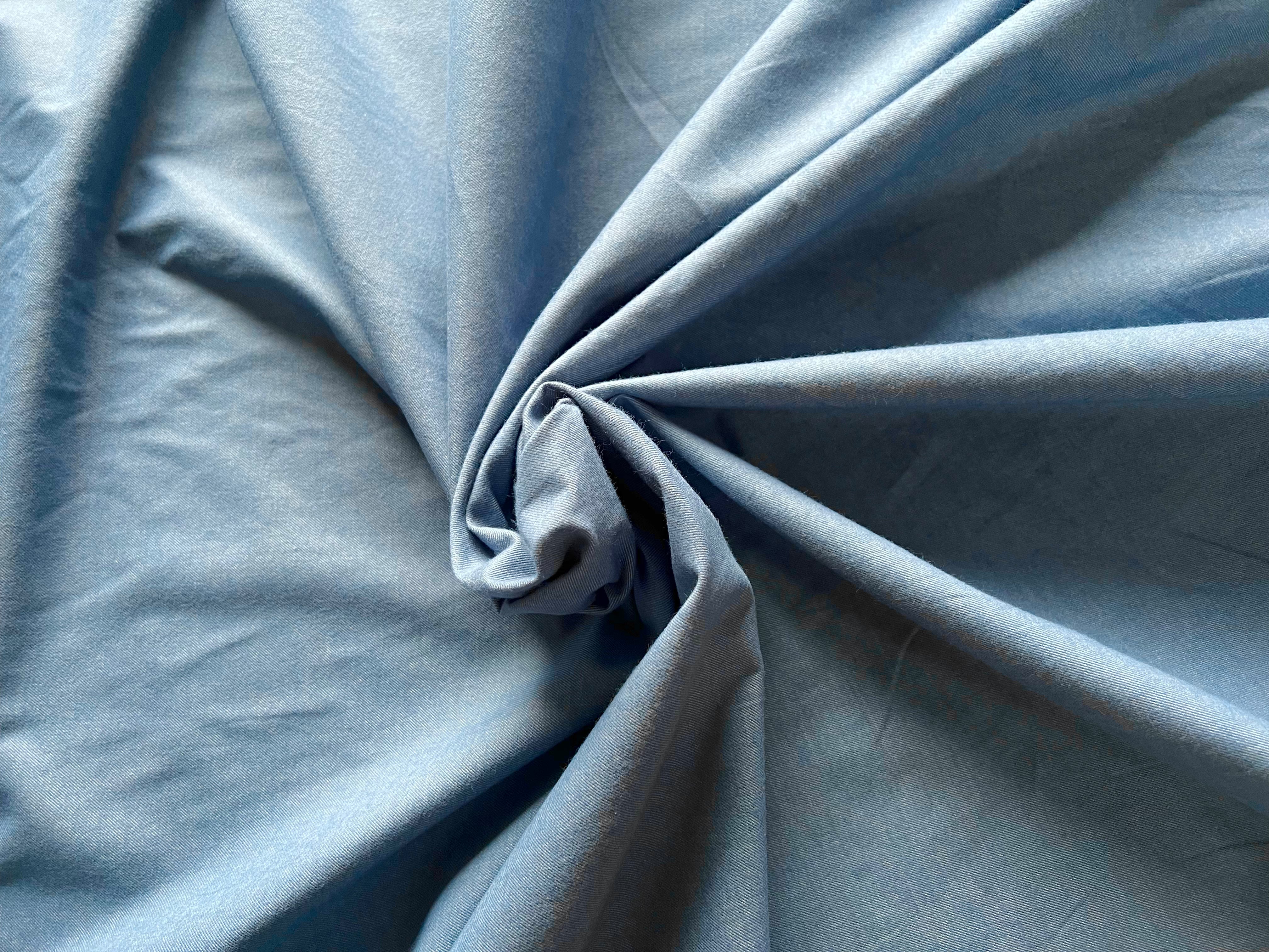 TOILE DE COTON DUVETEUSE EFFET JEAN BLEU - My Little Coupon