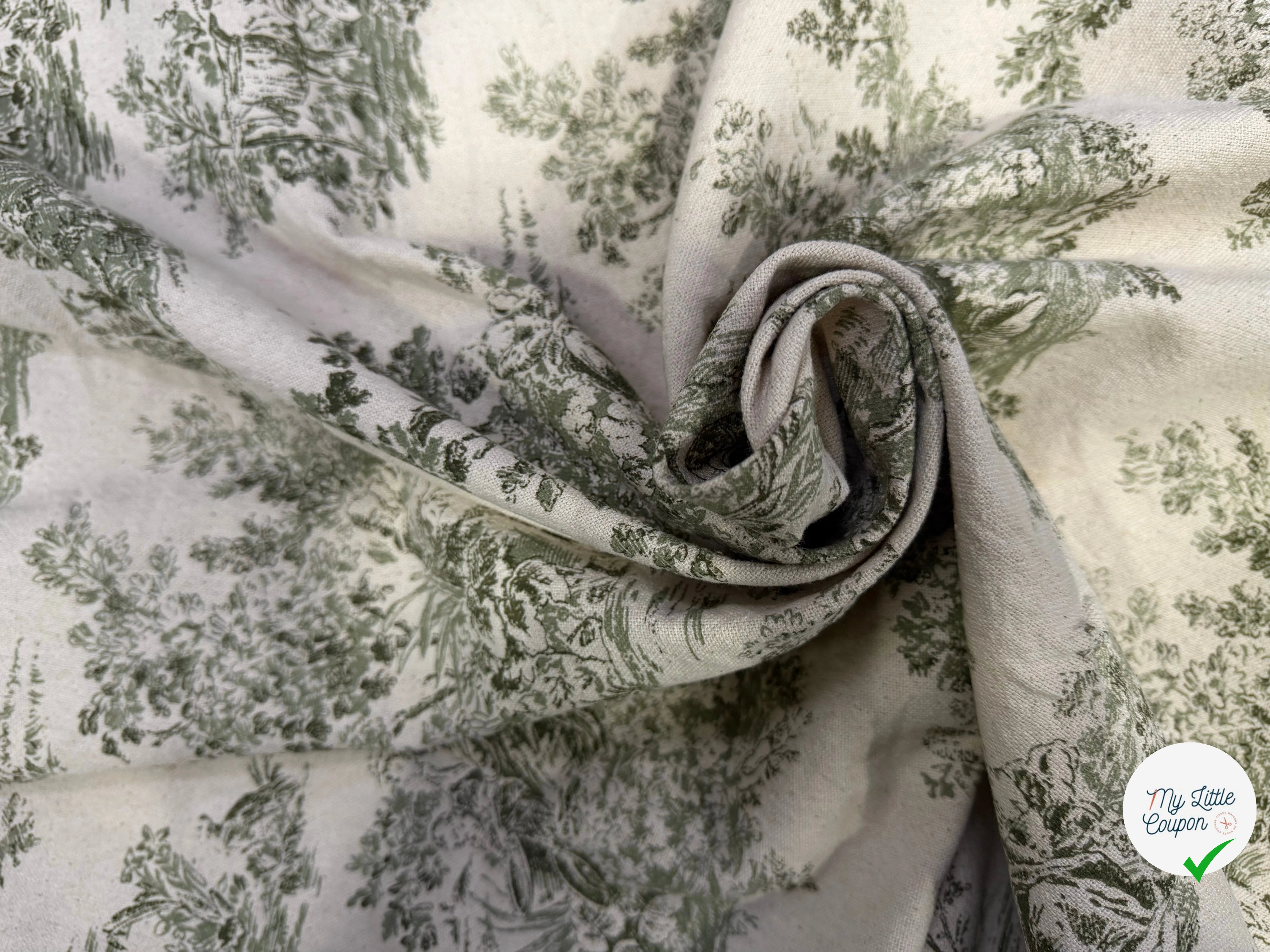 TOILE DE COTON GABRIELLE KAKI 150 CM - My Little Coupon