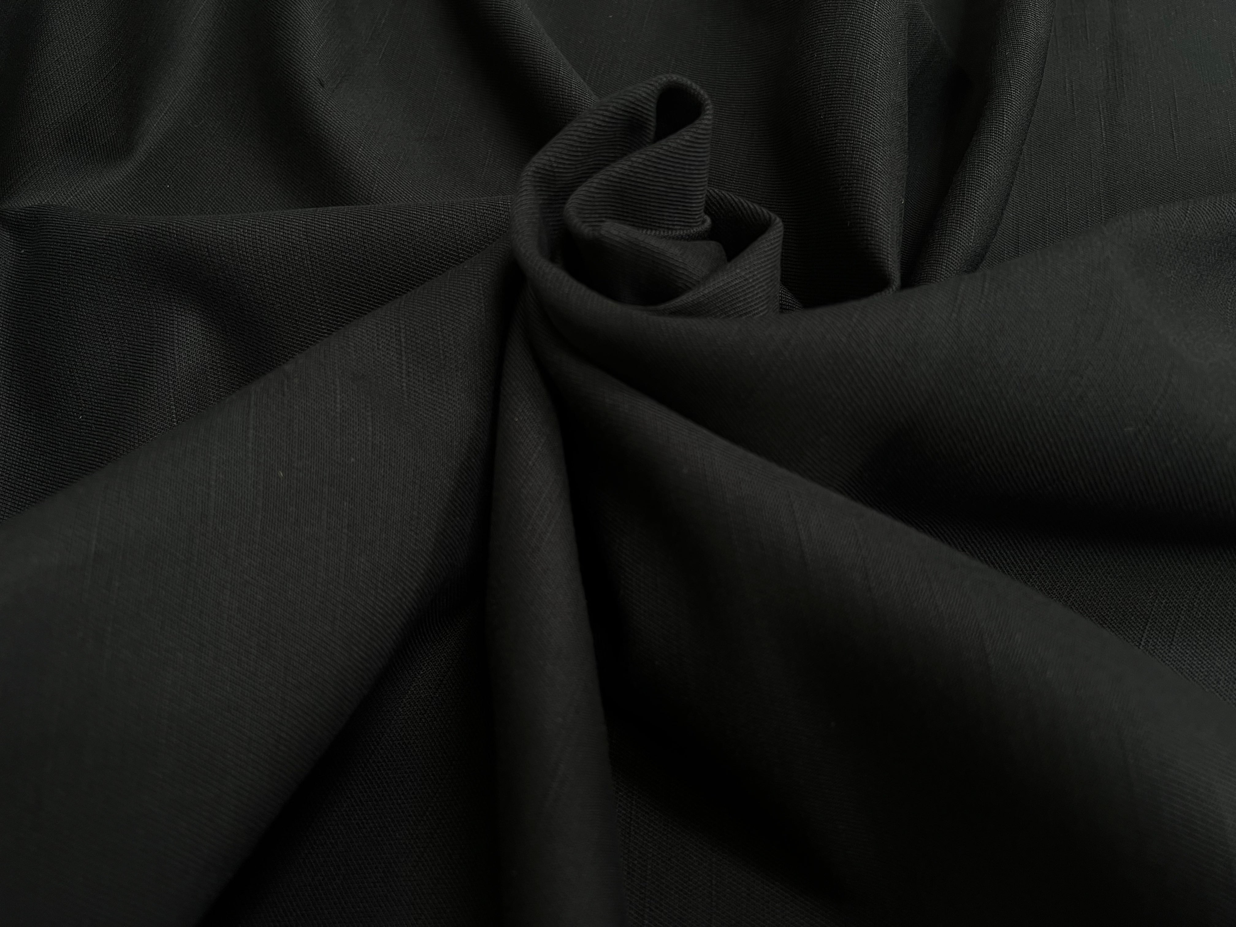 TOILE DE COTON NOIR BASIQUE ARMURÉE - My Little Coupon