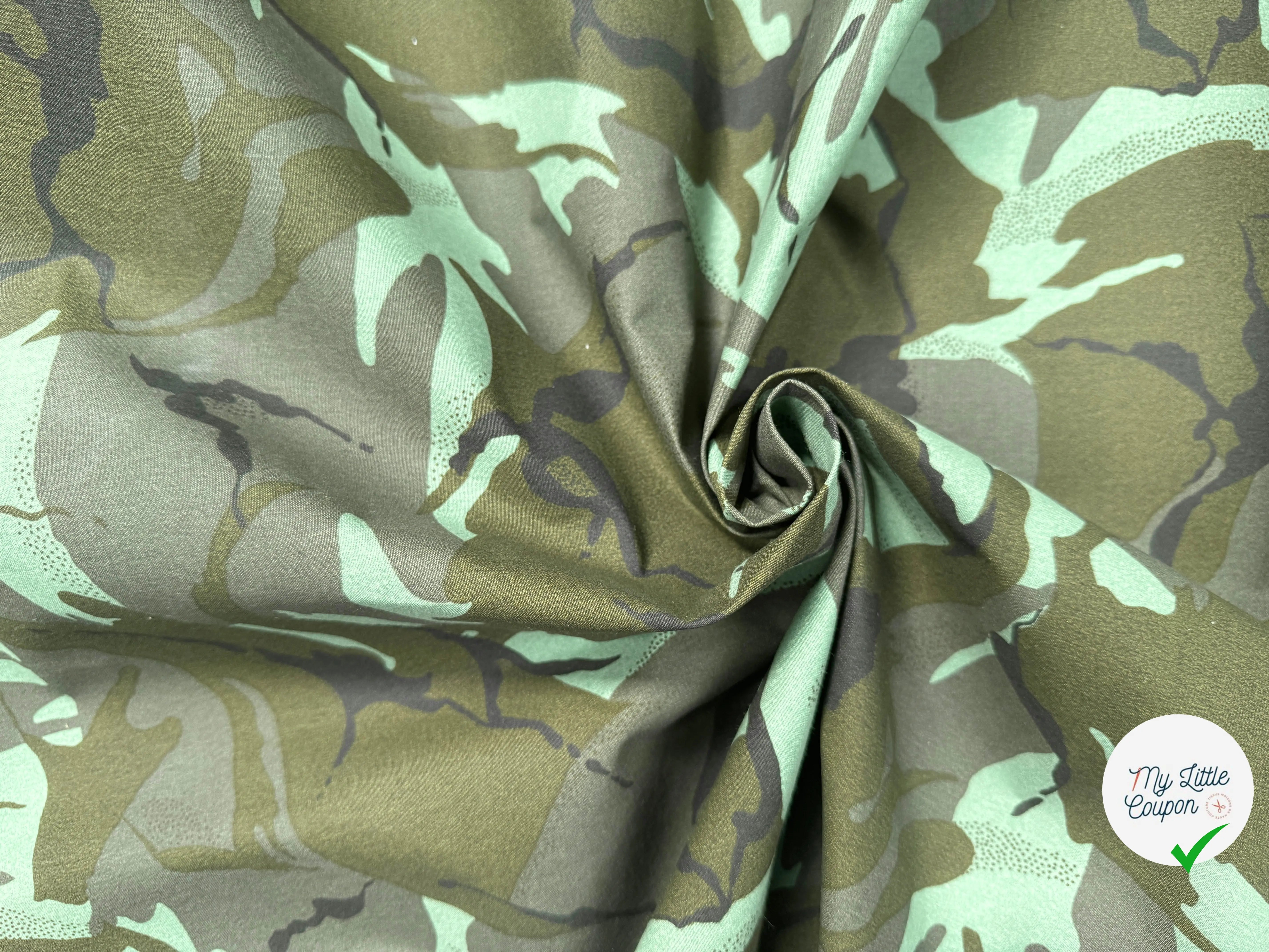 TOILE DE COTON PARKA ARMY COULEURS FRAICHES - My Little Coupon